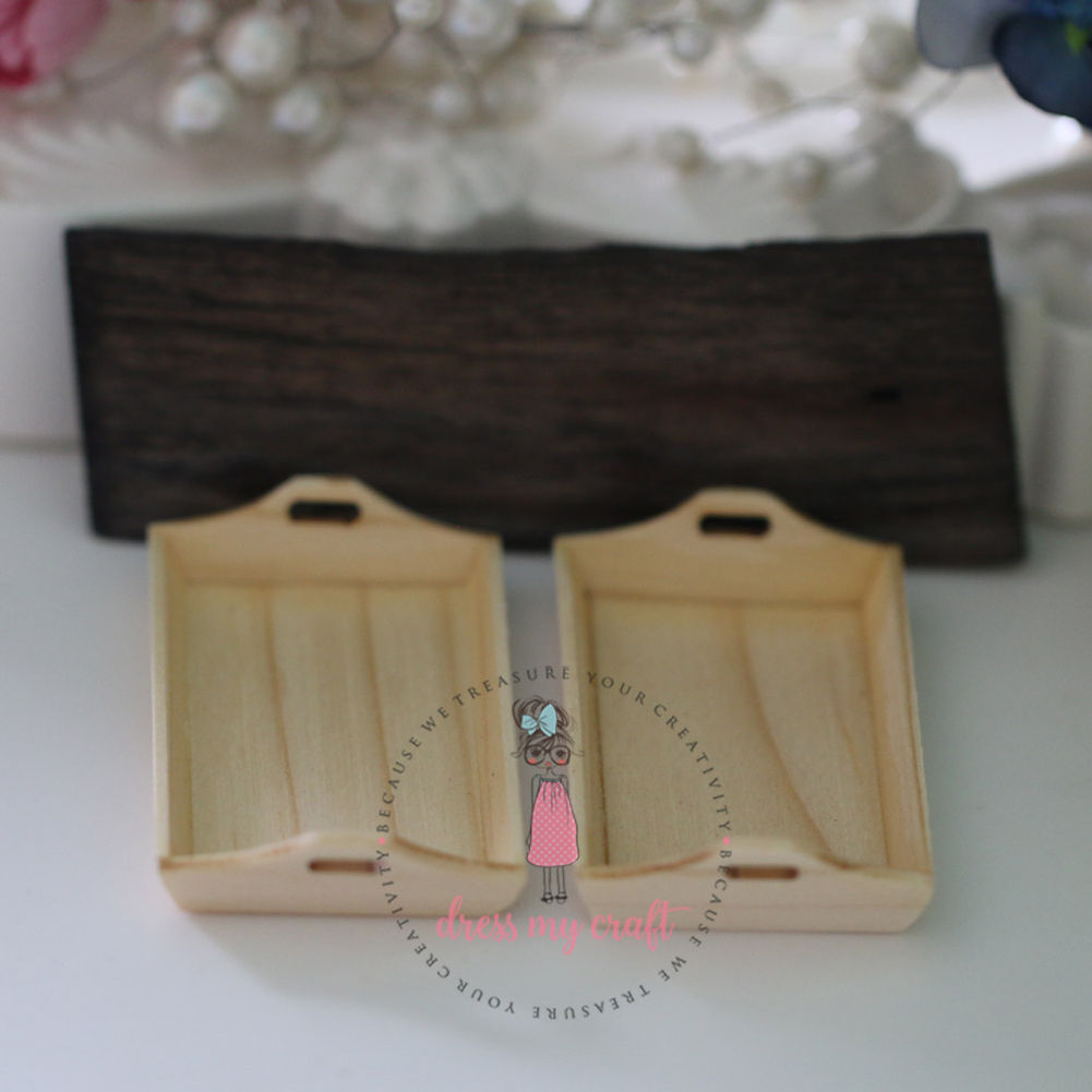 Miniature Wooden Rectangle Tray