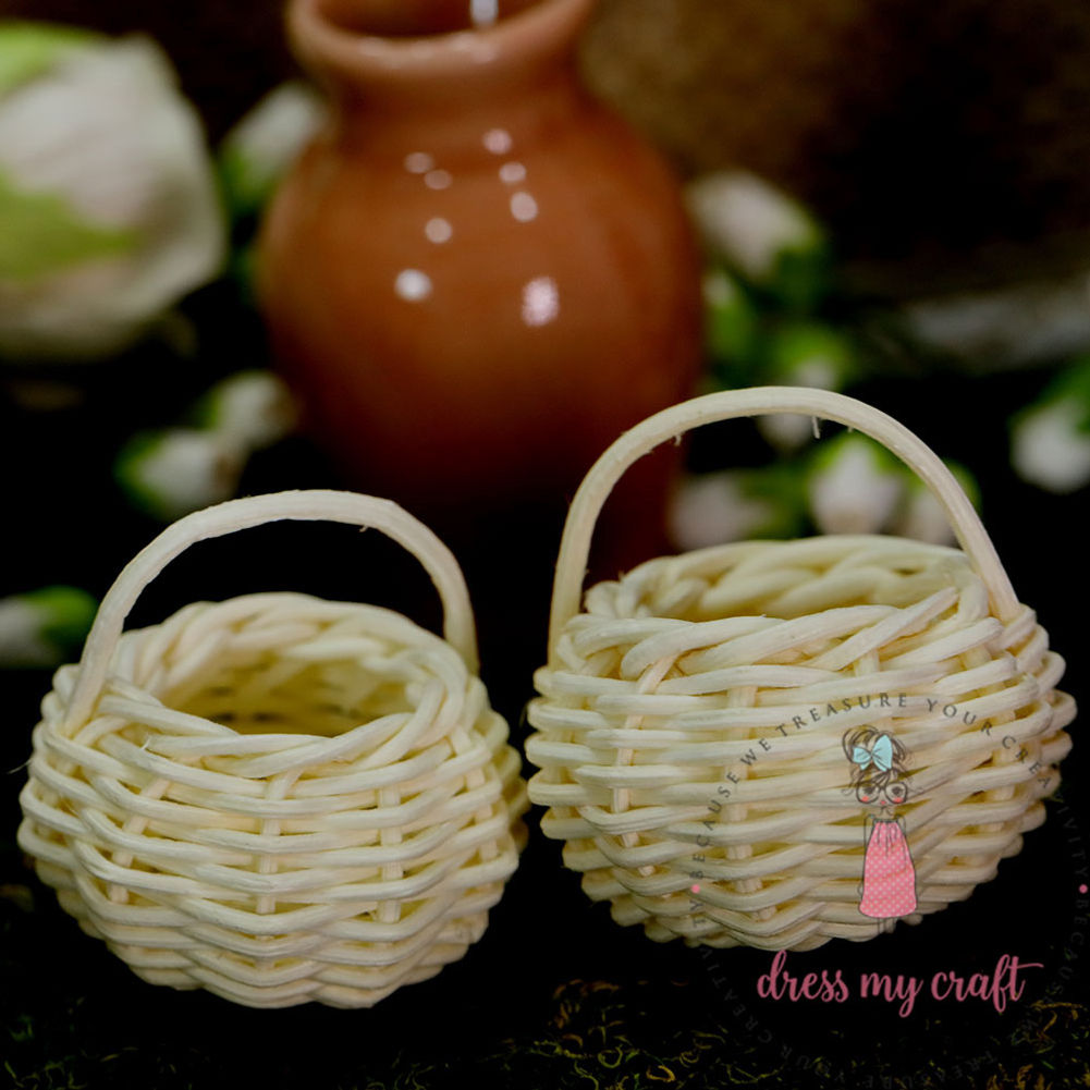 Round Wicker Basket - Miniature