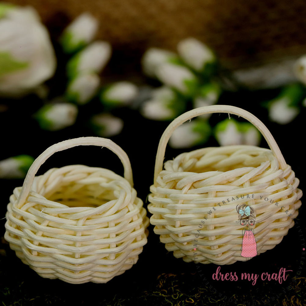 Round Wicker Basket - Miniature