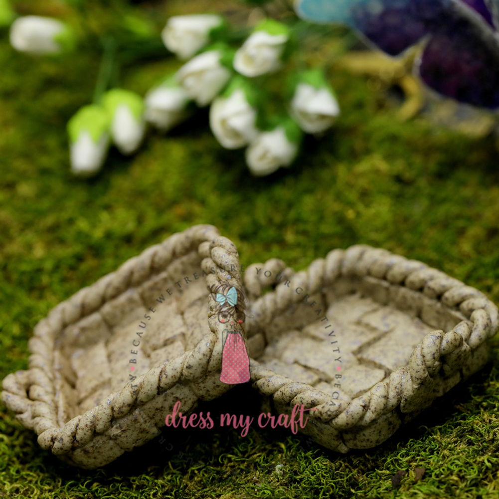 Miniature Weaved Square Basket #1