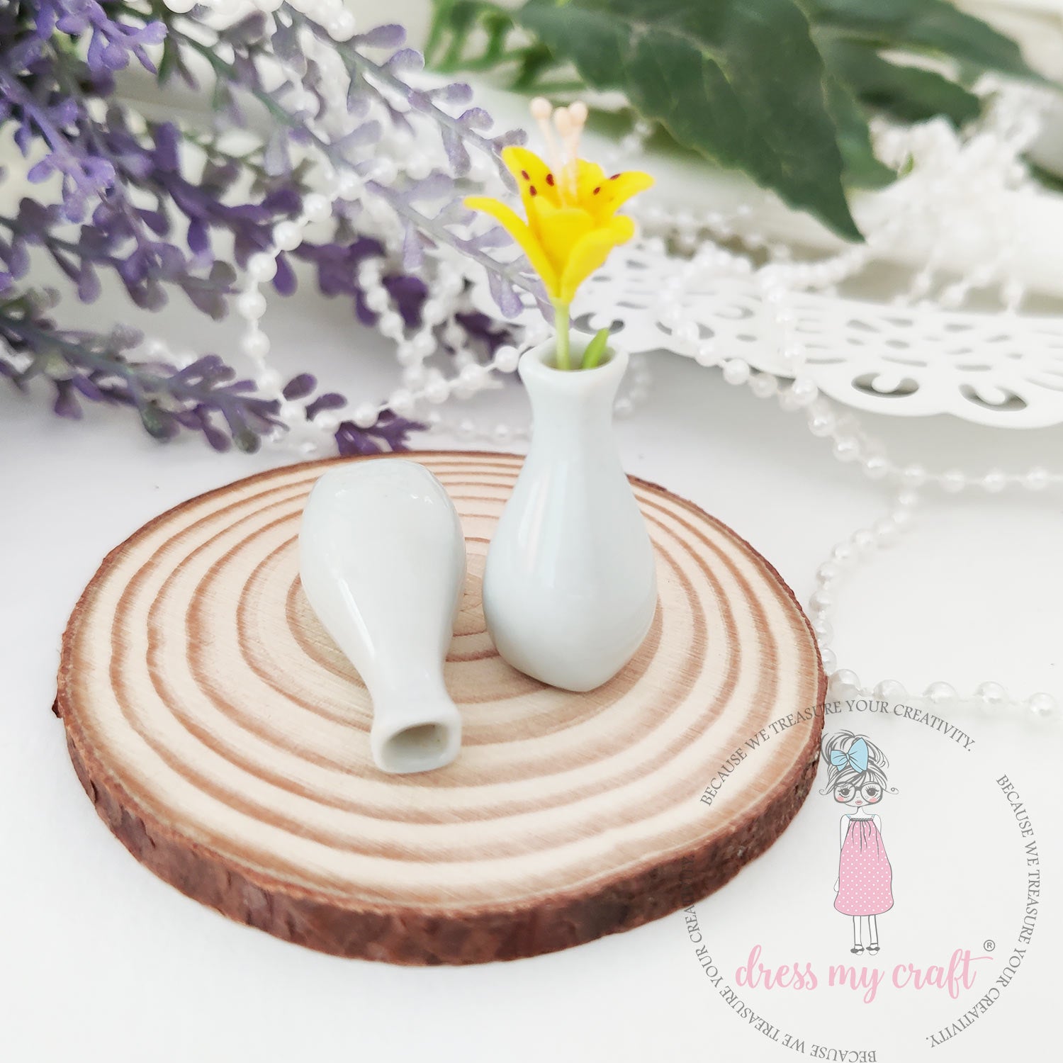 Miniature Square Vase - White