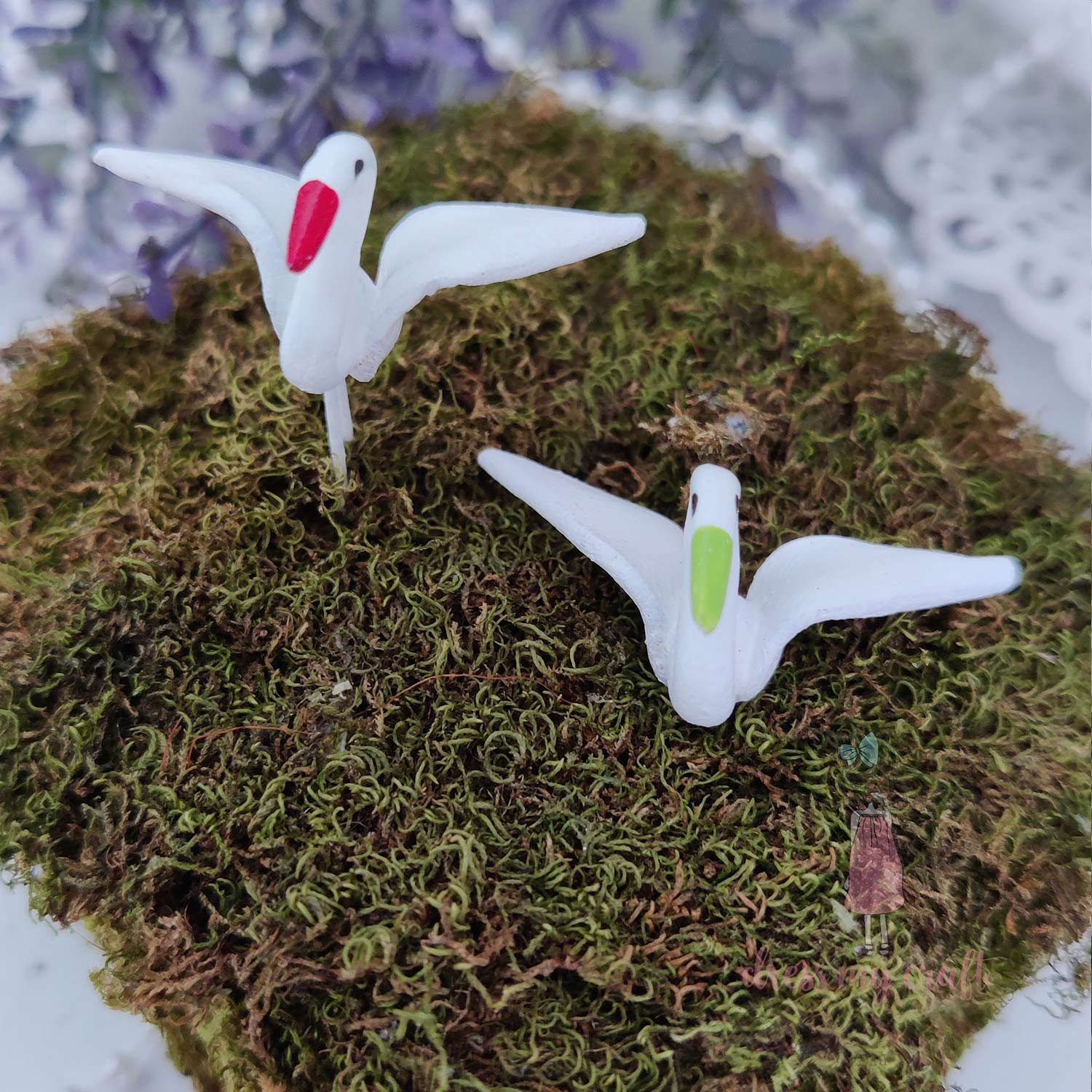 Miniature Figure Swan With Wire