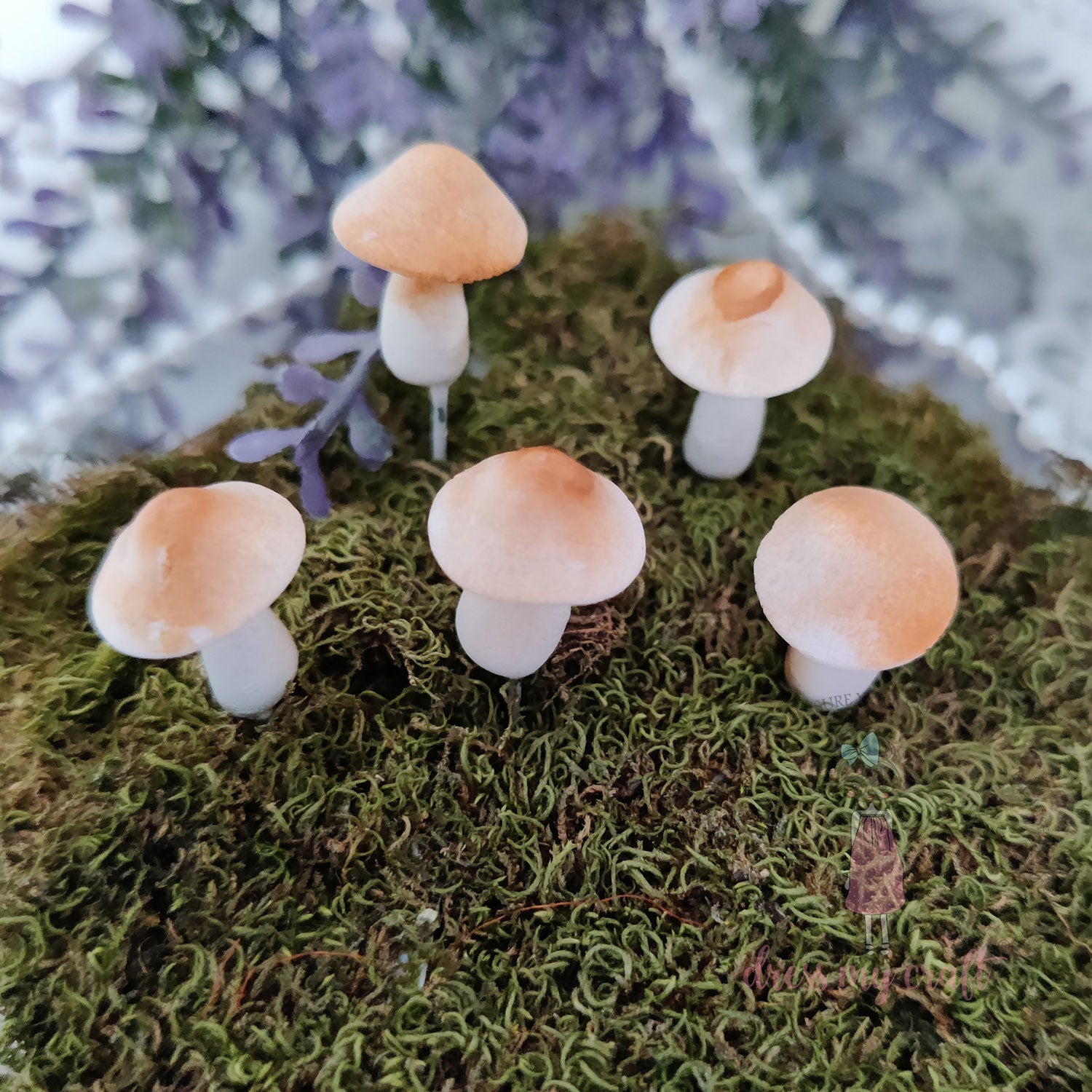 Miniature Mushrooms With Wire