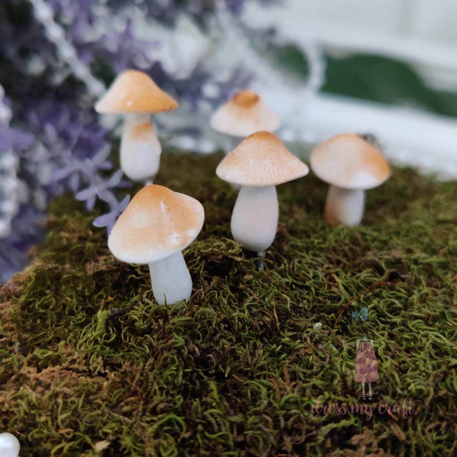 Miniature Mushrooms With Wire