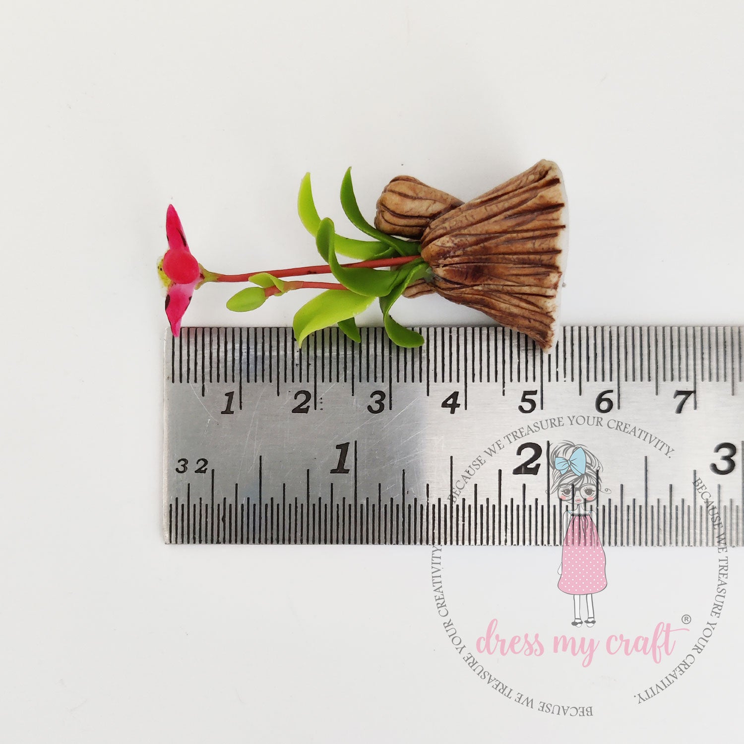 Miniature Orchid Bunch - Pinkish White With Pot & Box