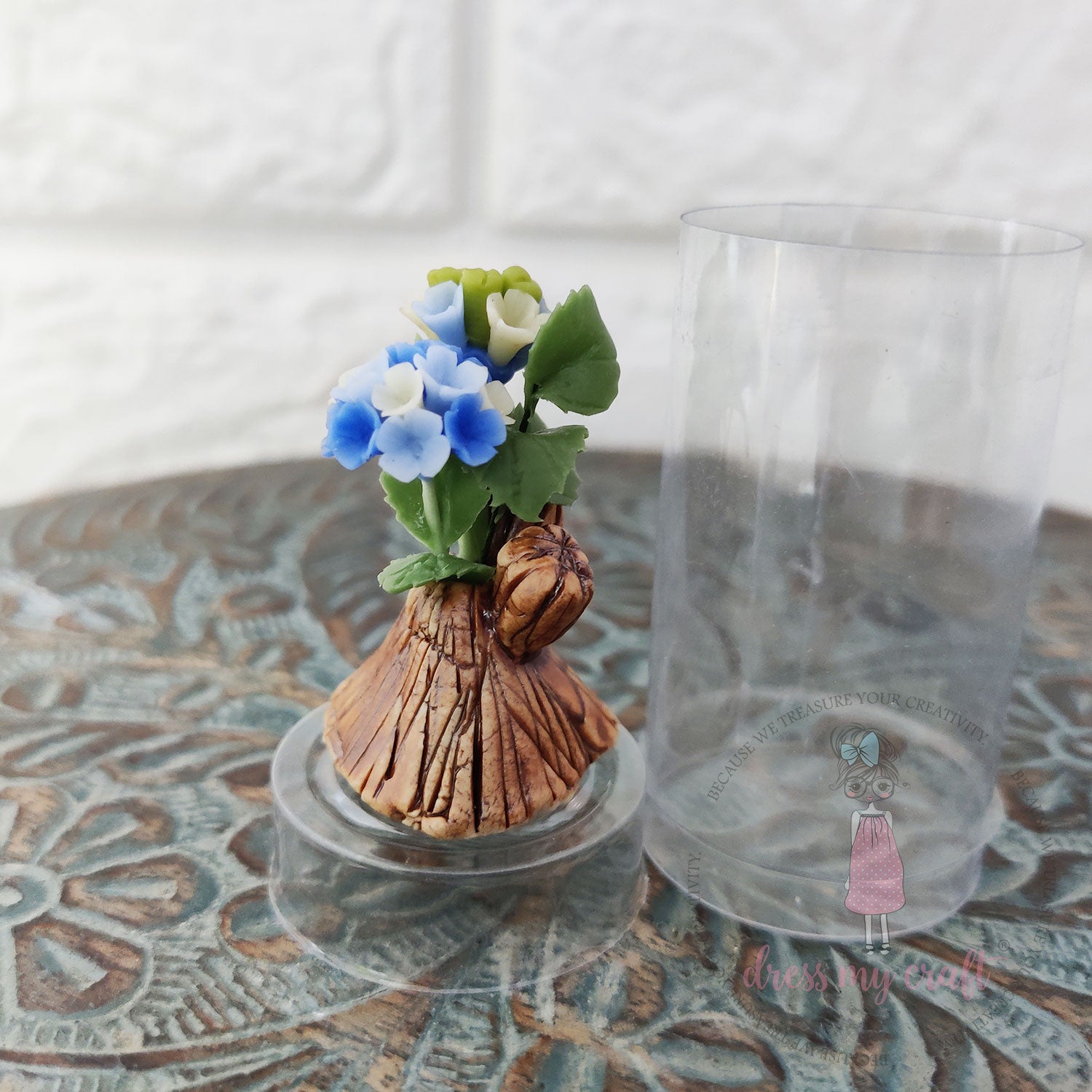 Miniature Hydrenga Bunch - Blue With Pot & Box