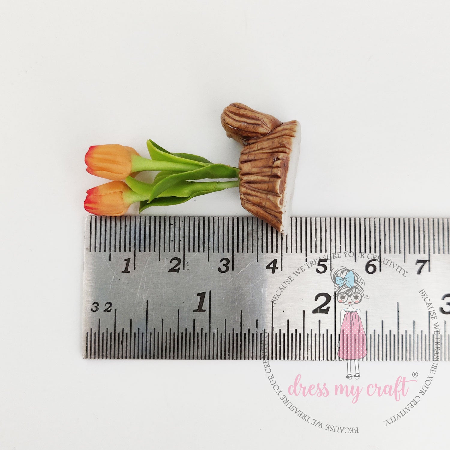 Miniature Tulip Bunch - Orange With Pot & Box