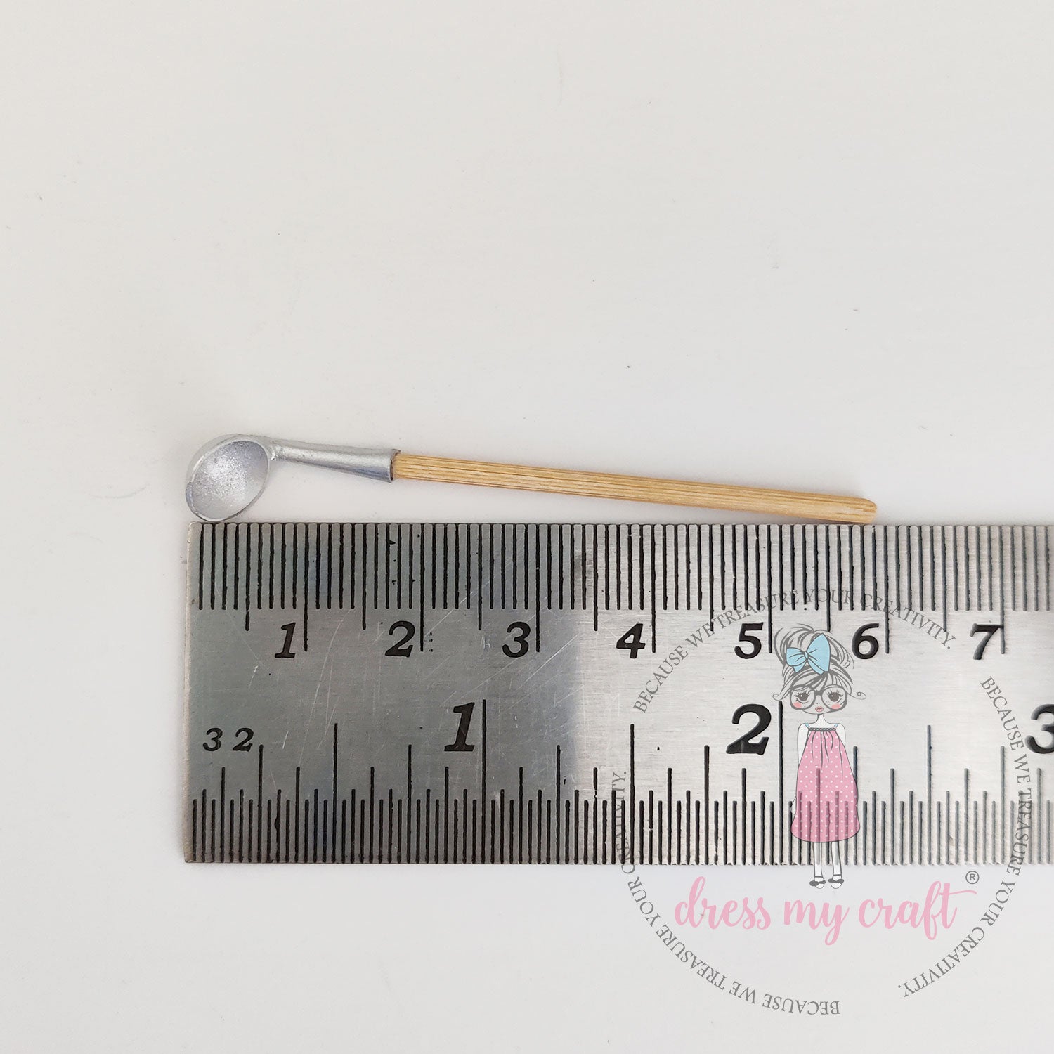 Miniature Metal Ladle With Wooden Handle