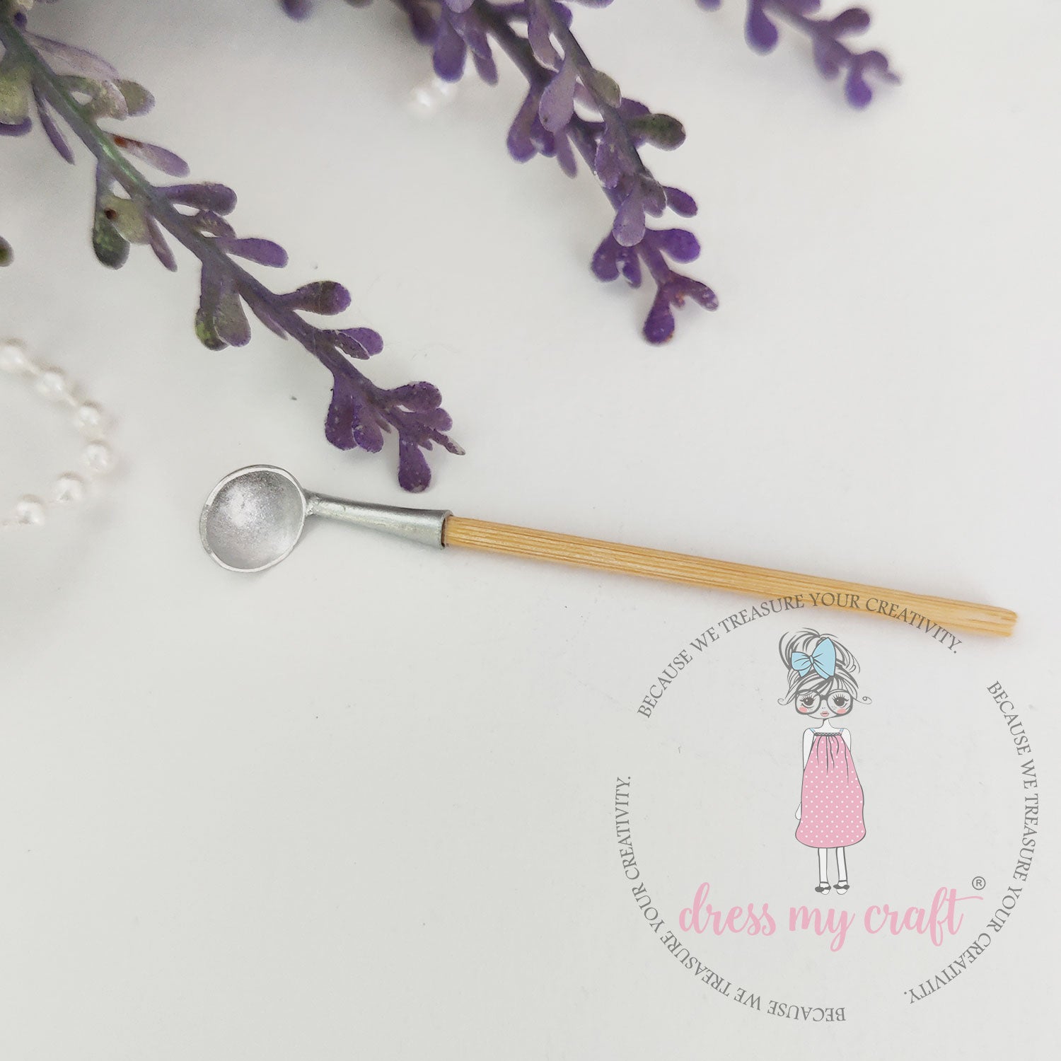 Miniature Metal Ladle With Wooden Handle