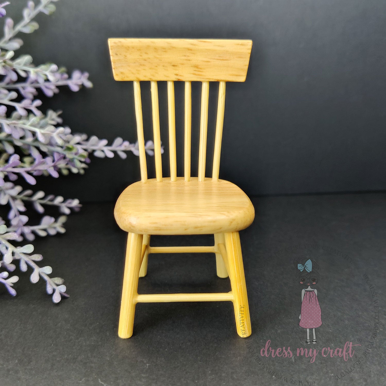Miniature Table & Chair Set - Natural Wood