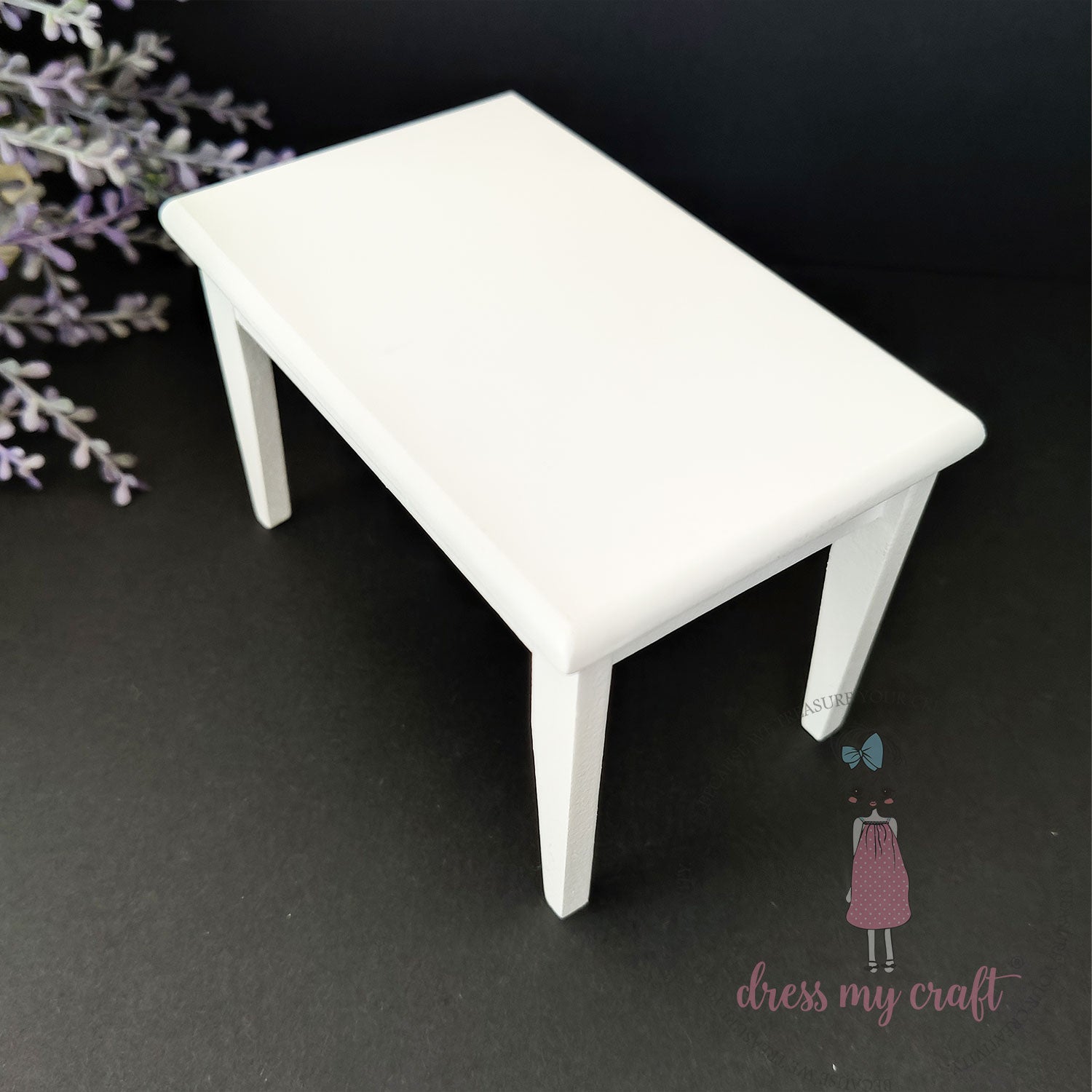 Miniature Table & Chair Set - Natural White
