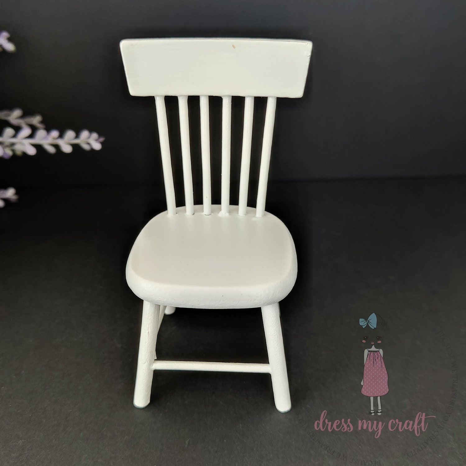 Miniature Table & Chair Set - Natural White