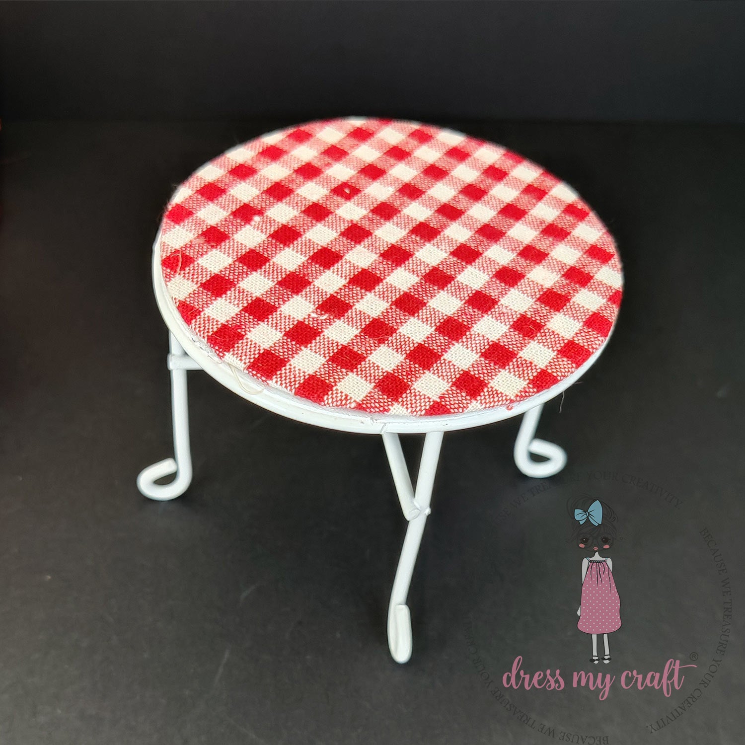 Miniature Metal Wire Table & Chair Set