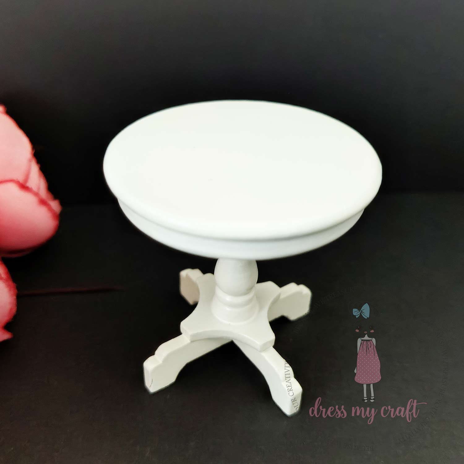 Miniature Round Table - White