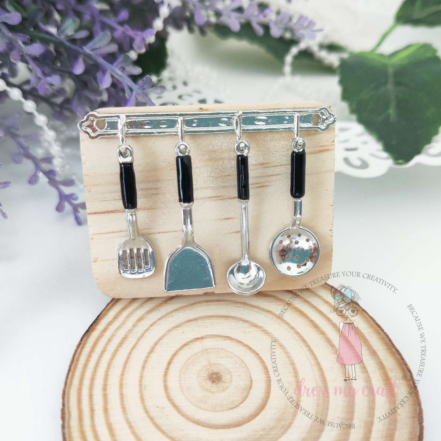 Miniature Kitchen Utensils - Silver