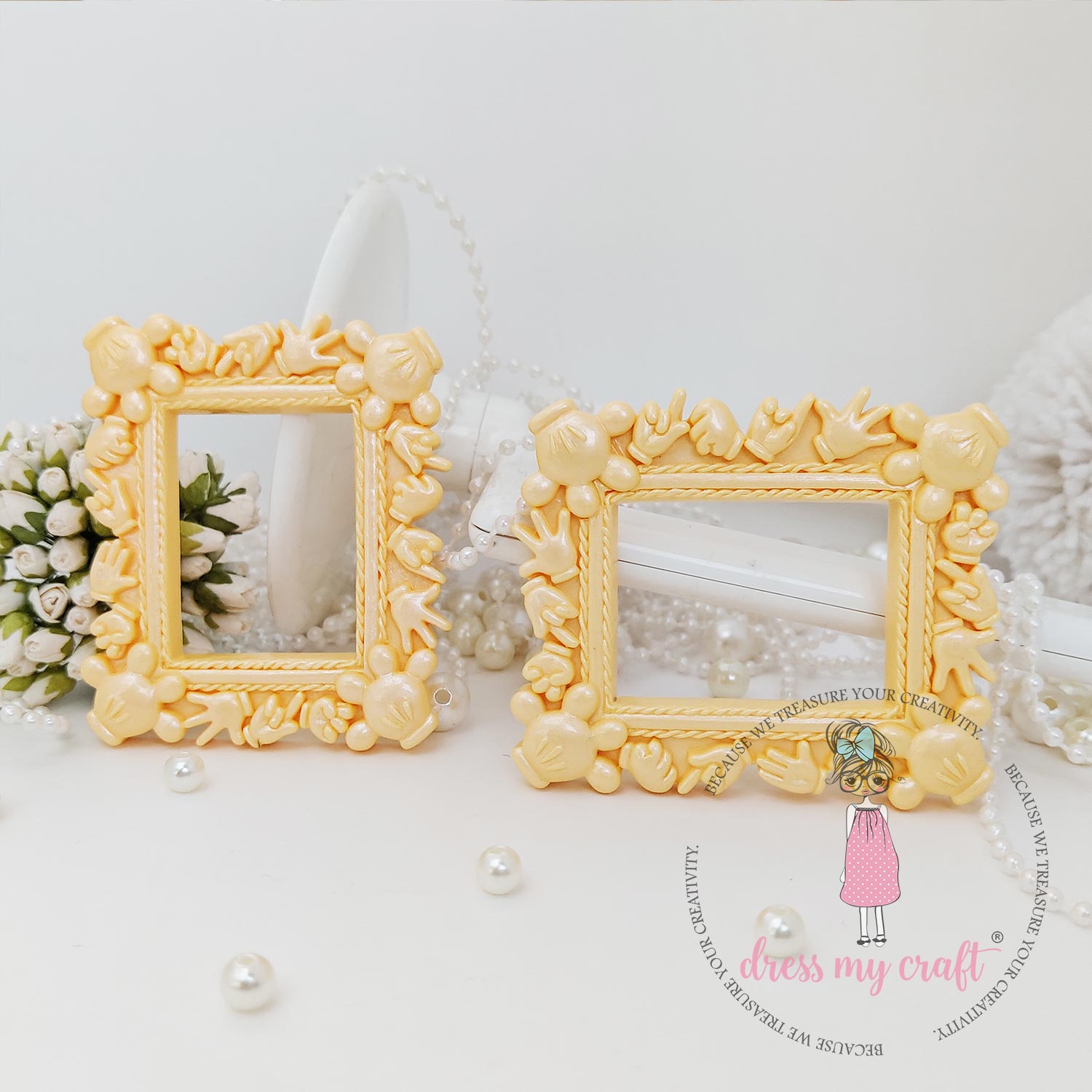 Miniature Mickey Frame - Peach