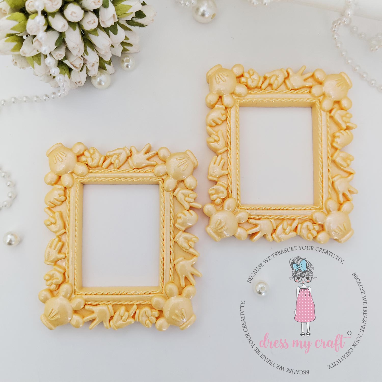 Miniature Mickey Frame - Peach