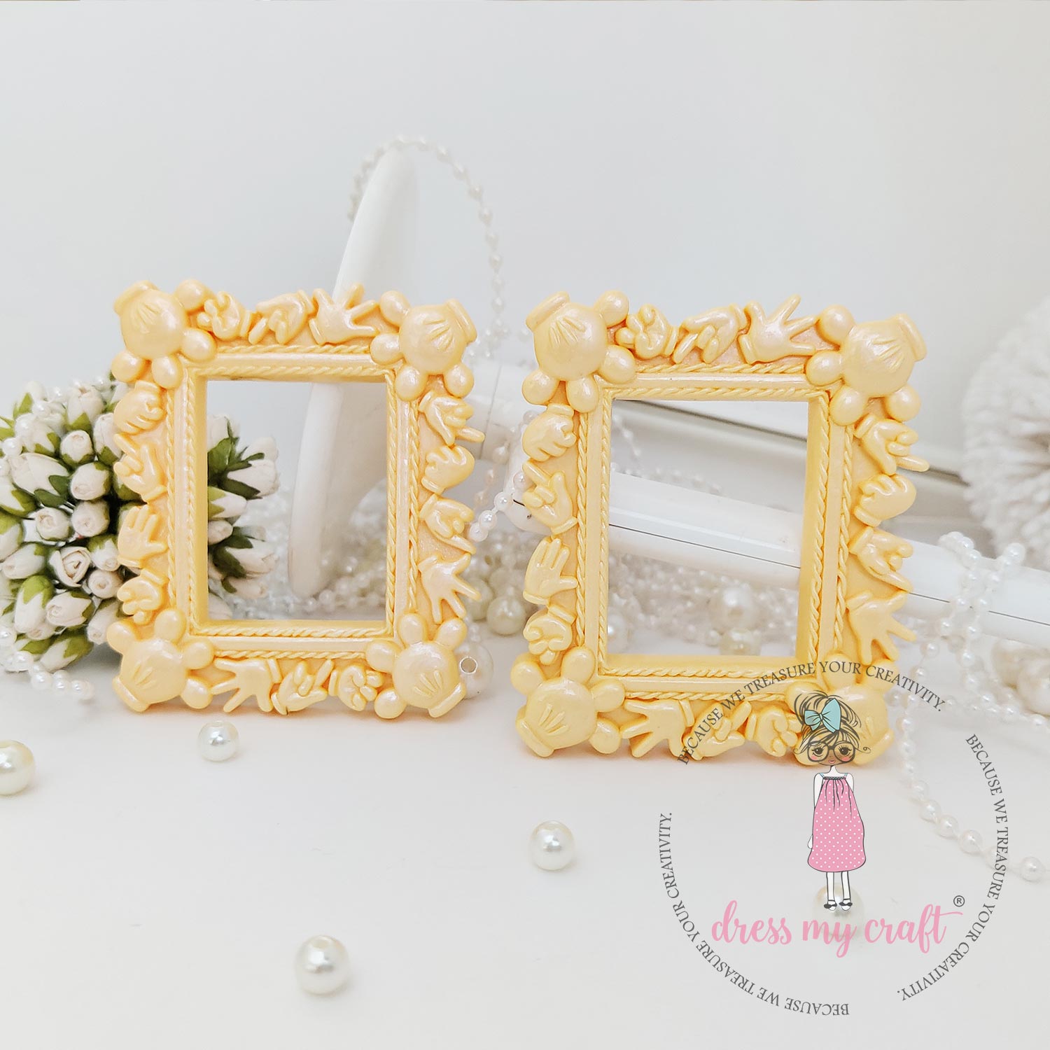 Miniature Mickey Frame - Peach