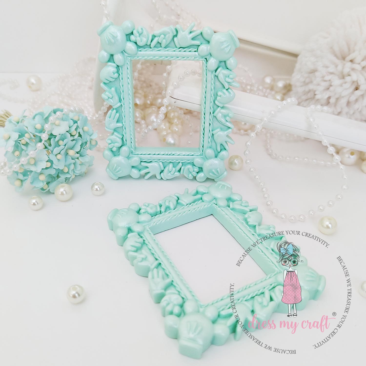 Miniature Mickey Frame - Turquoise
