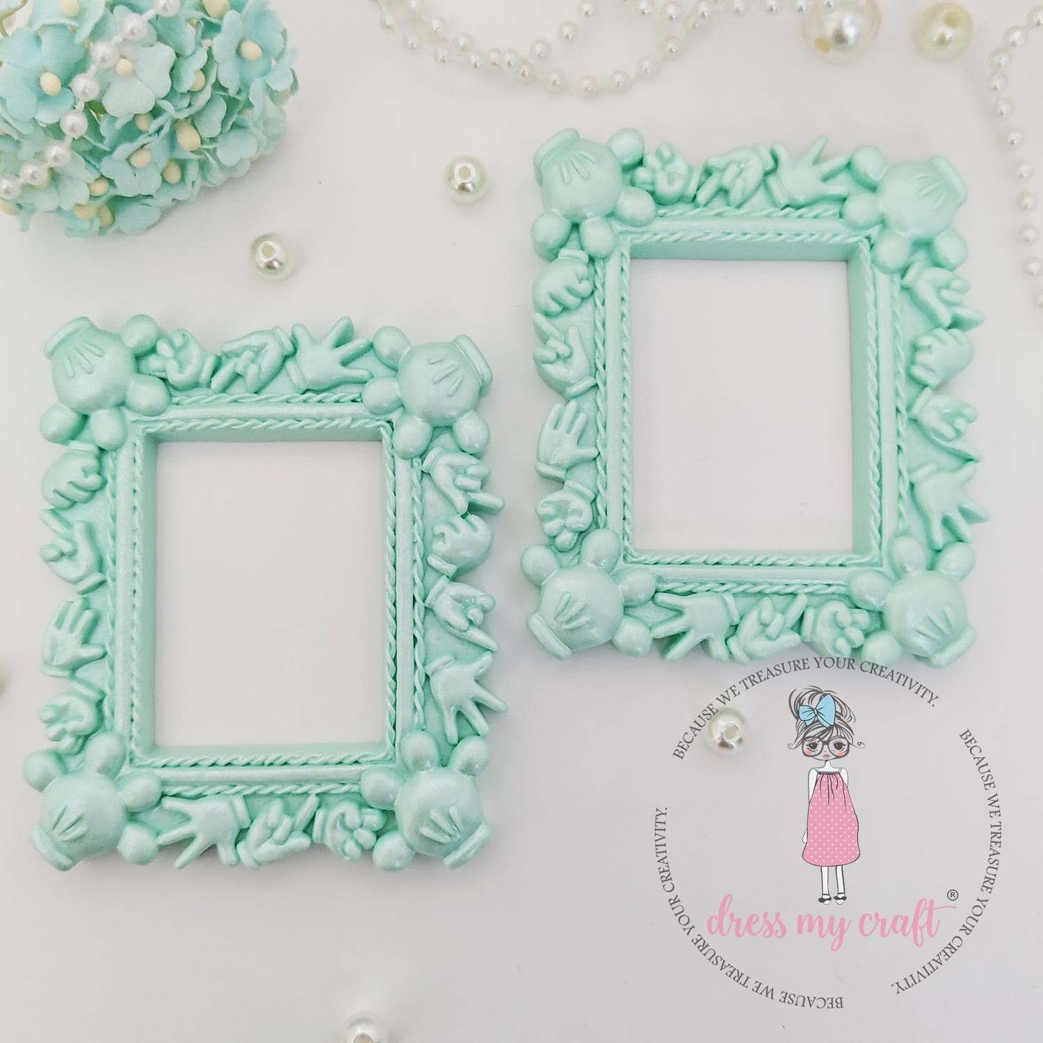 Miniature Mickey Frame - Turquoise