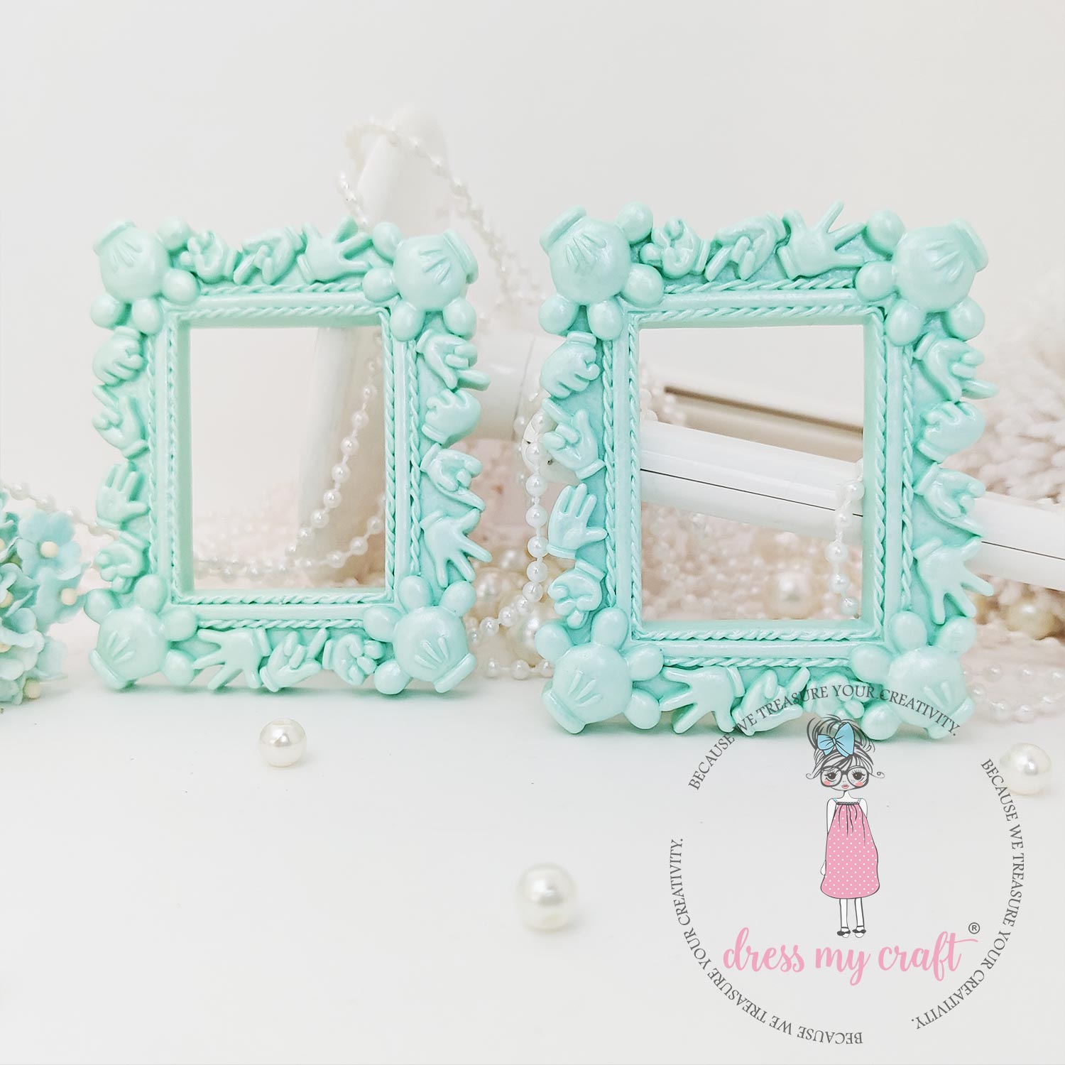 Miniature Mickey Frame - Turquoise