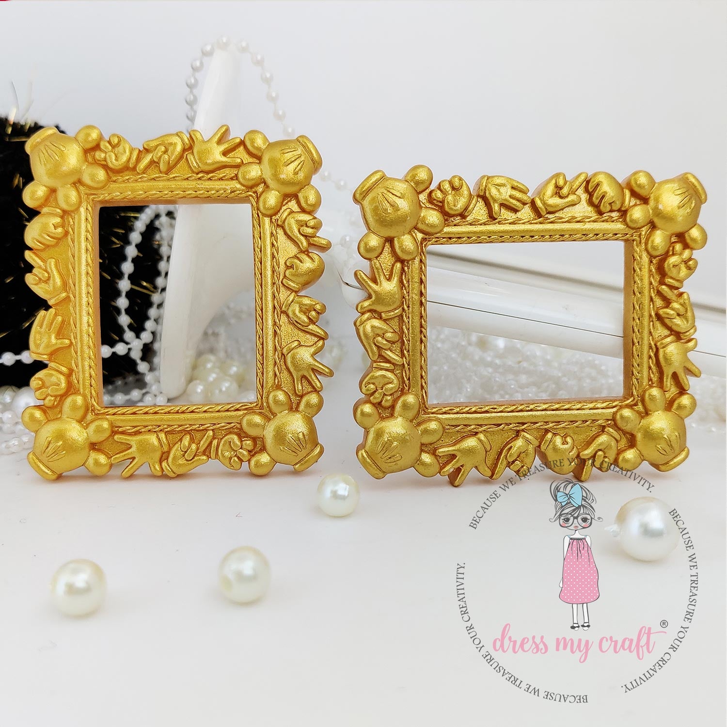 Miniature Mickey Frame - Gold