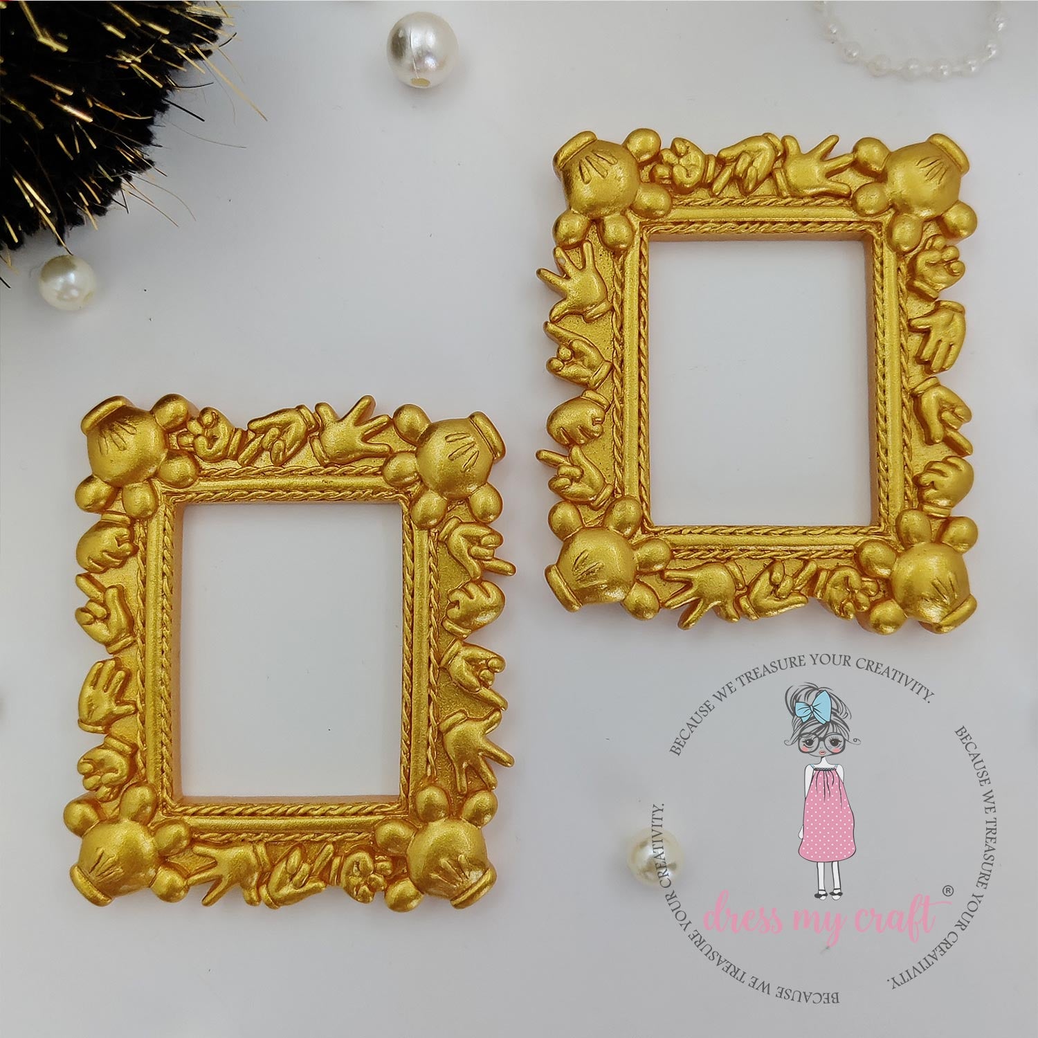 Miniature Mickey Frame - Gold