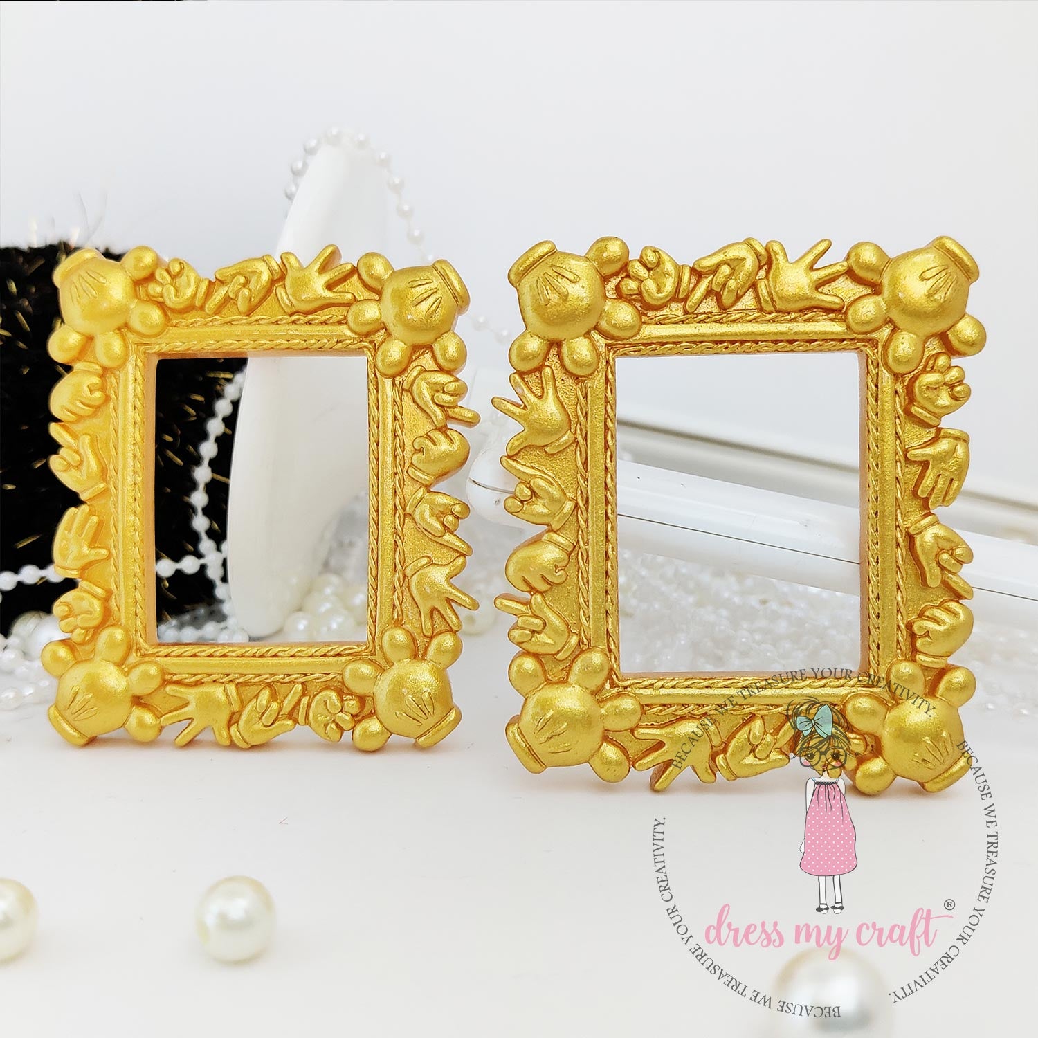 Miniature Mickey Frame - Gold