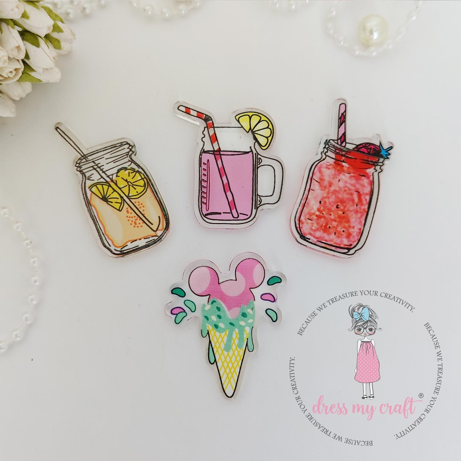 Miniature Acrylic Cold Beverages