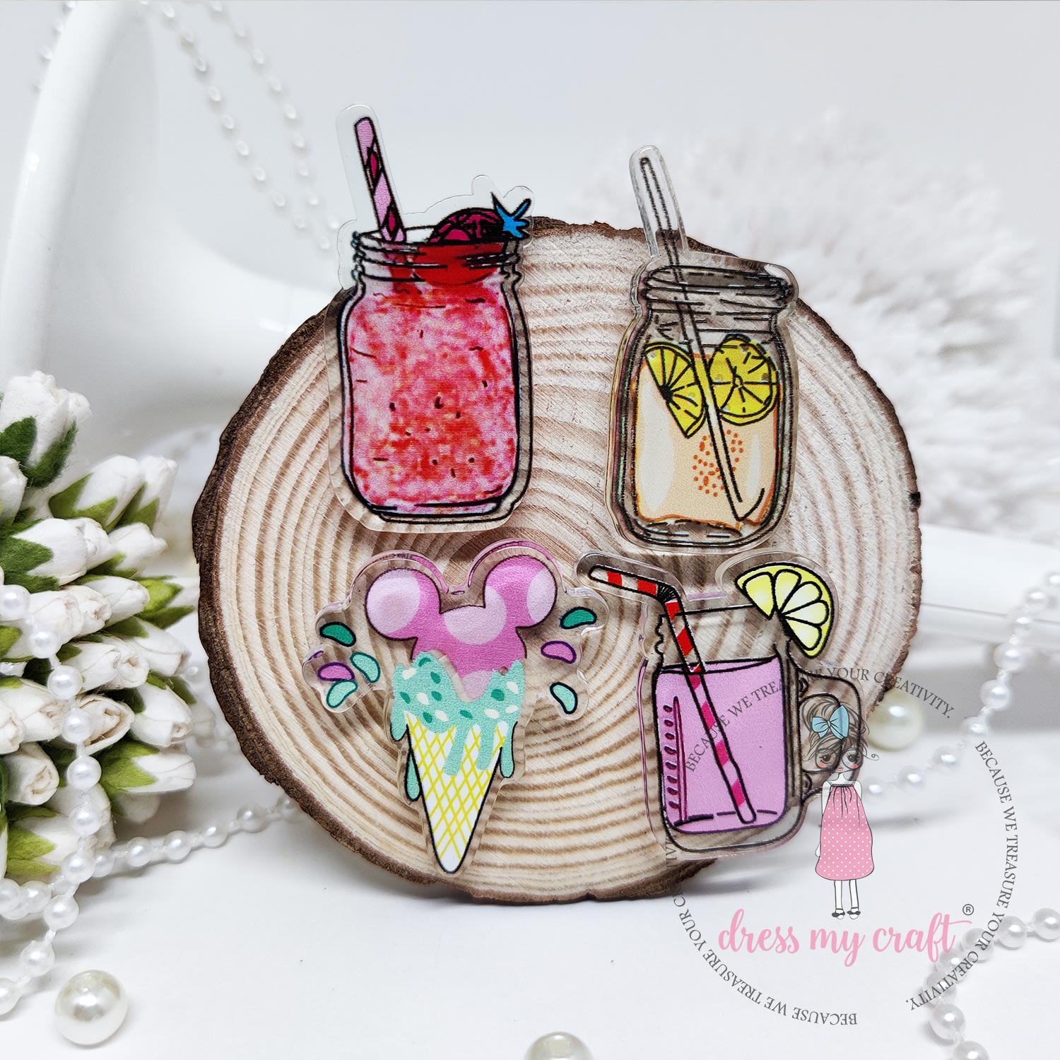 Miniature Acrylic Cold Beverages