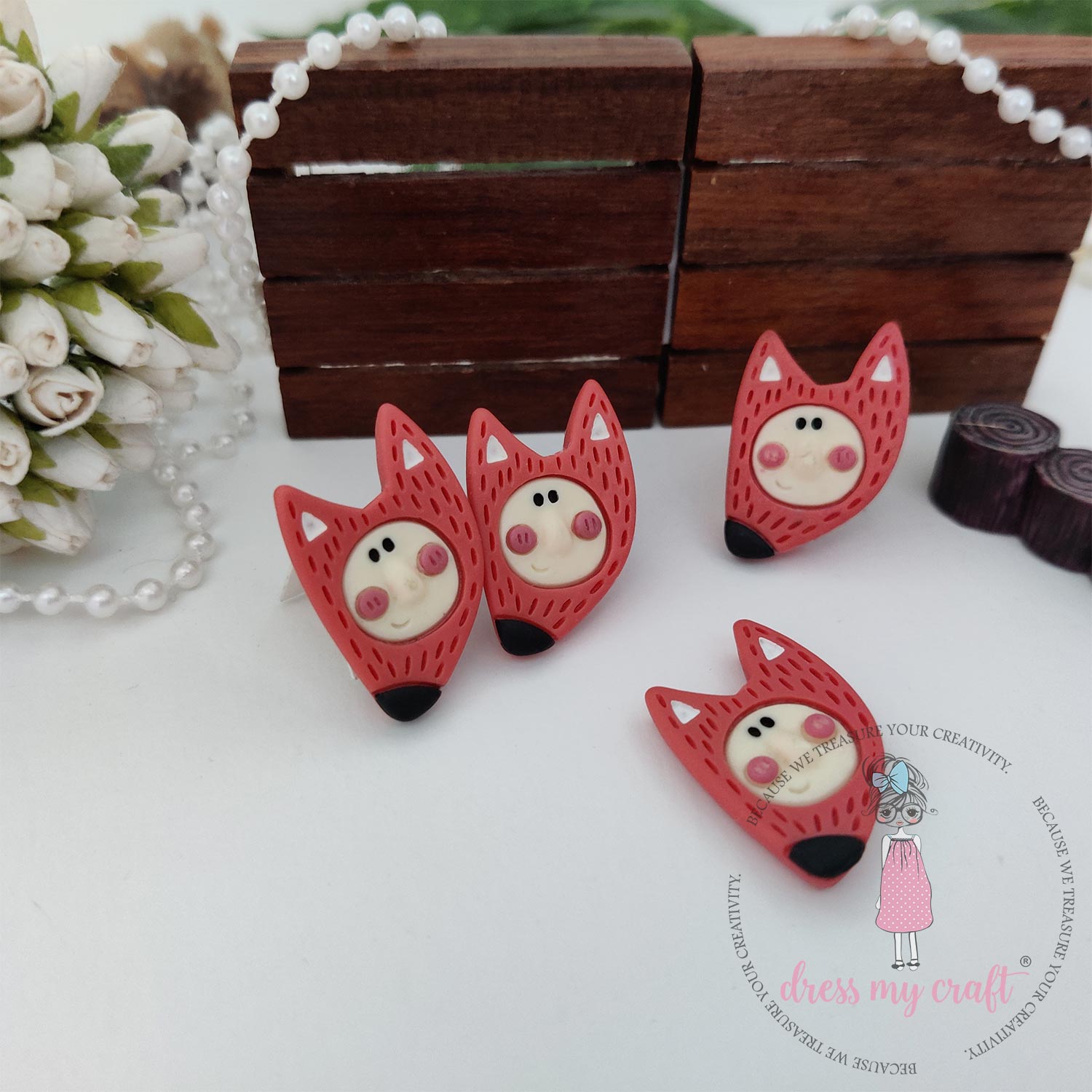 Miniature Cute Fox Face