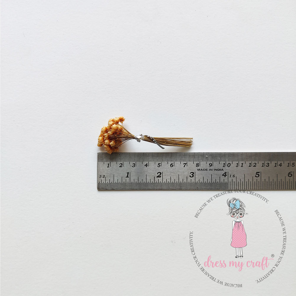 Miniature Glass Vase With Flowers - Orange