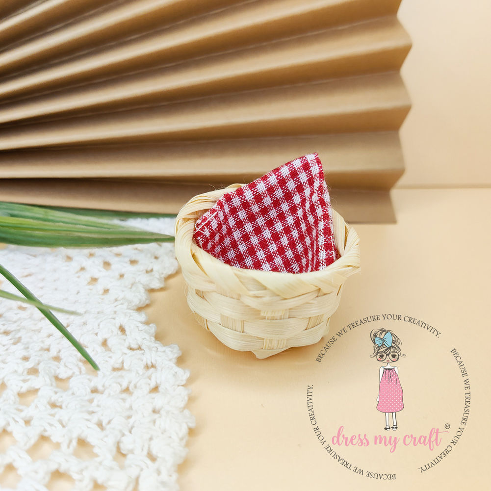 Miniature Basket With Napkin