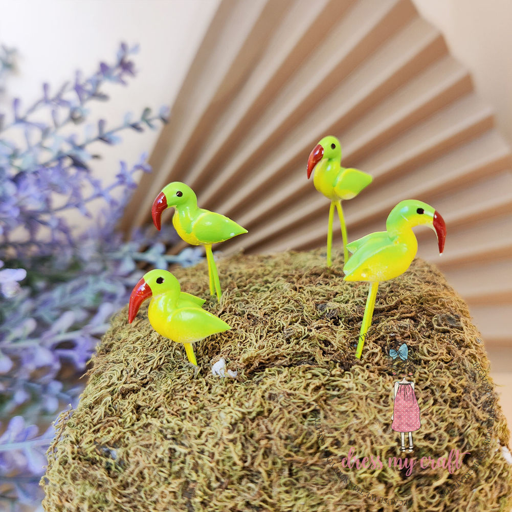 Miniature Green Toucan With Wire