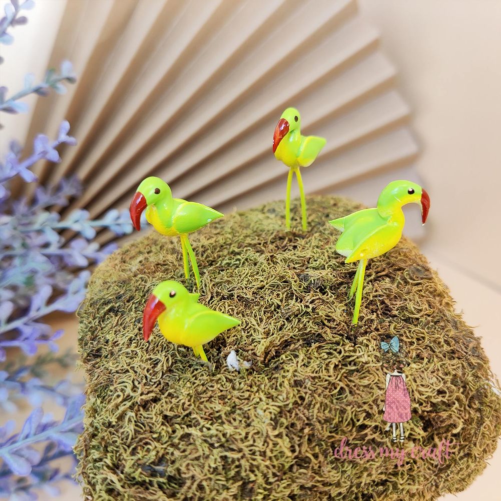 Miniature Green Toucan With Wire