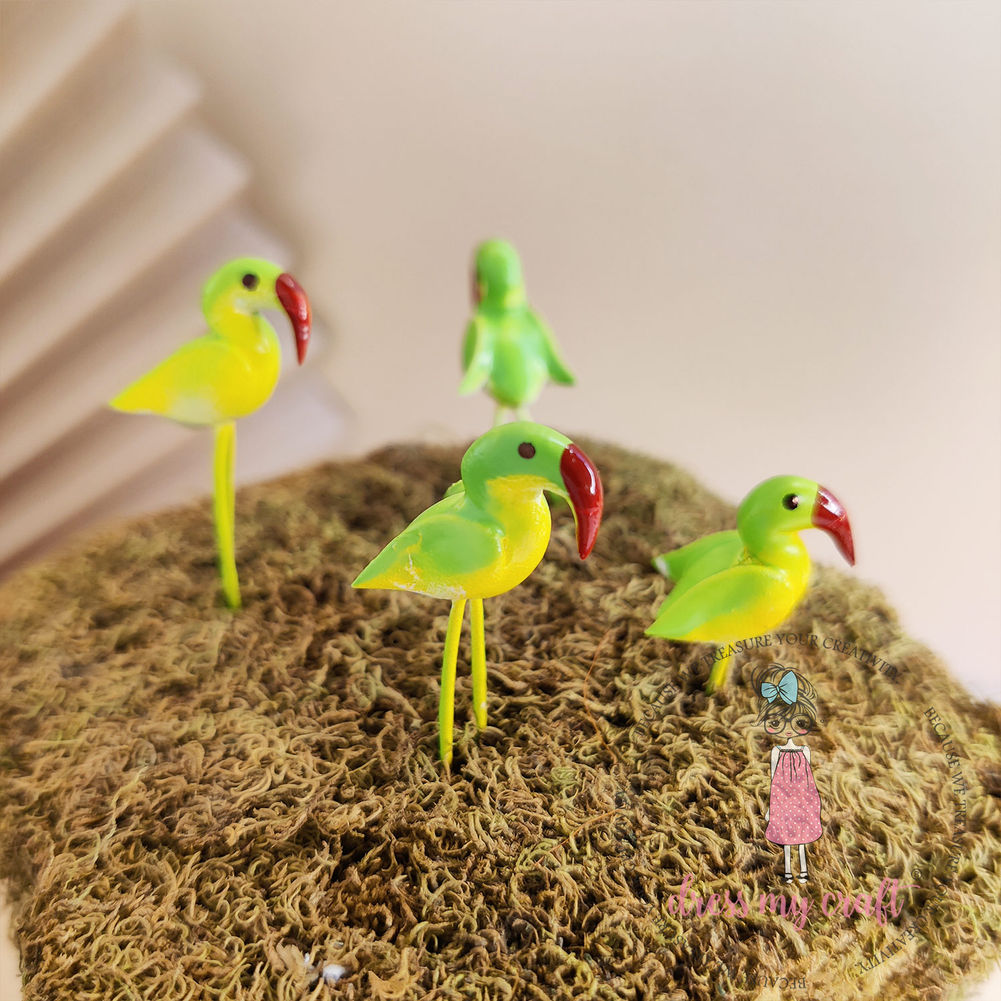 Miniature Green Toucan With Wire