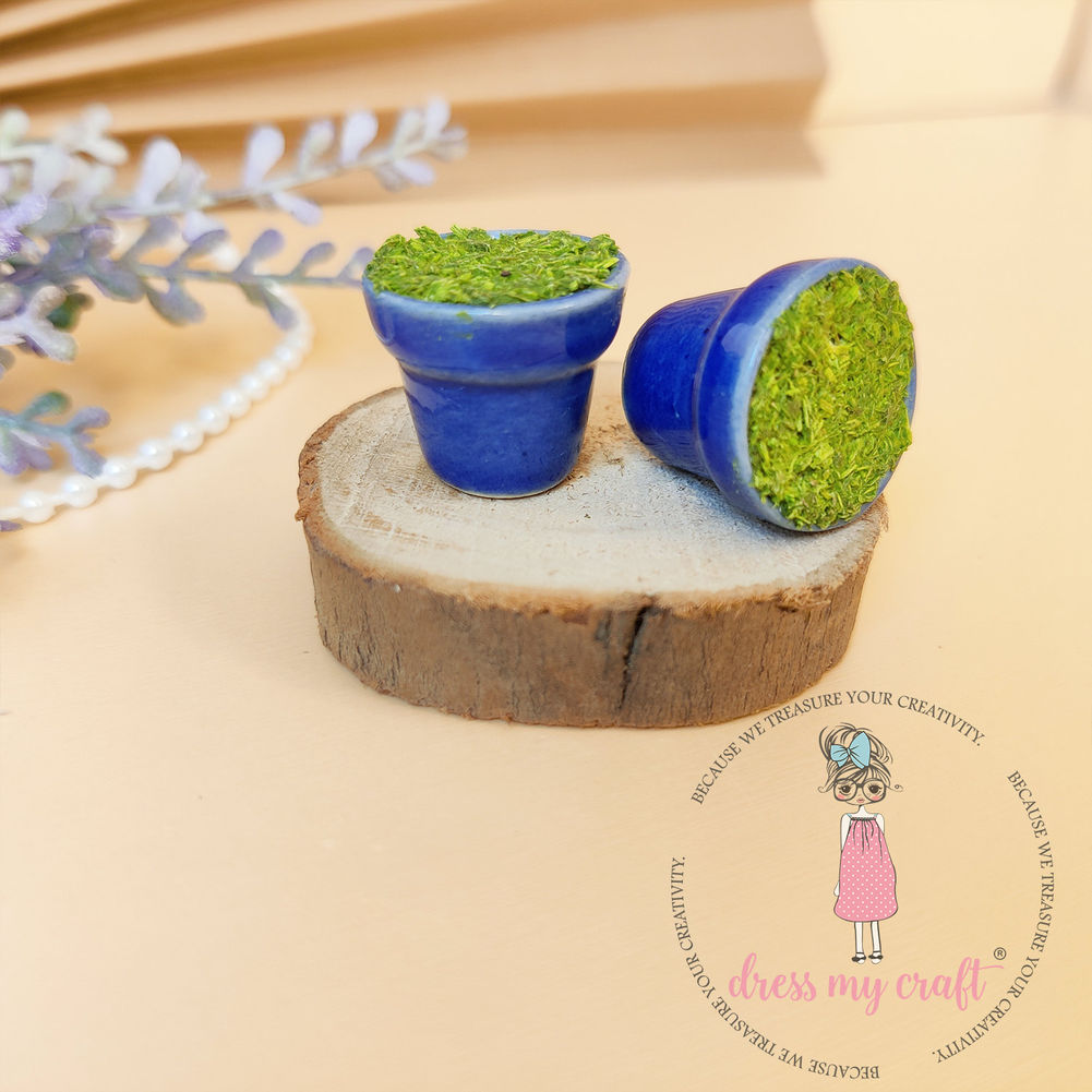 Miniature Flower Pots Blue