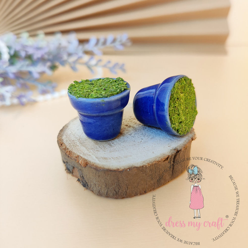 Miniature Flower Pots Blue
