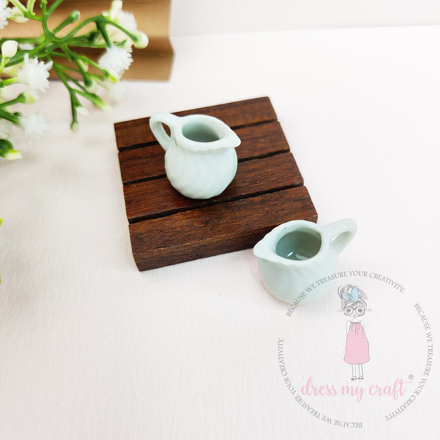 Miniature Water Jug - White