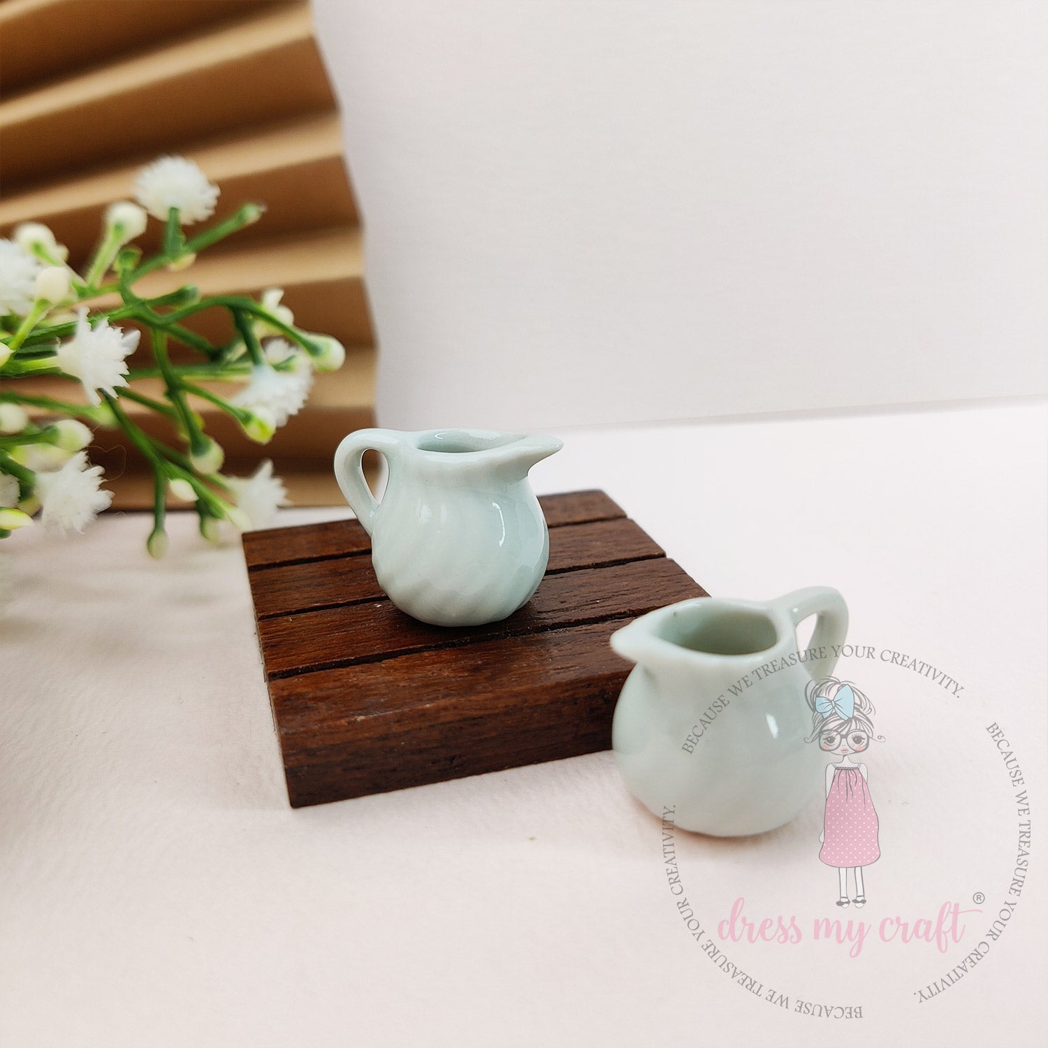 Miniature Water Jug - White