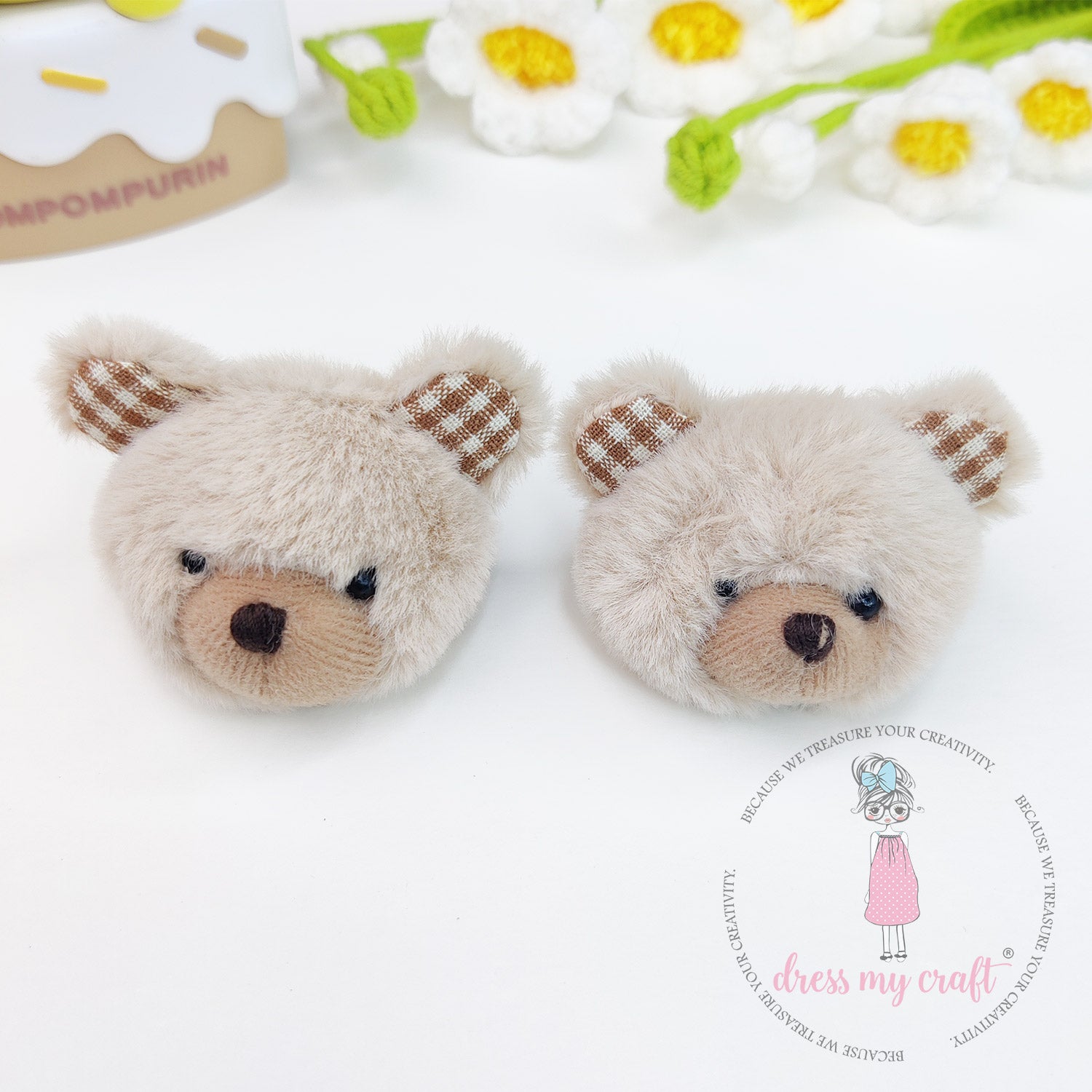 Miniature Muffin Teddy Bear Head