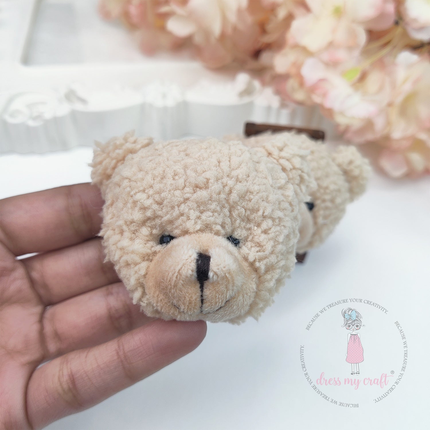 Miniature Brown Furry Teddy Bear Head