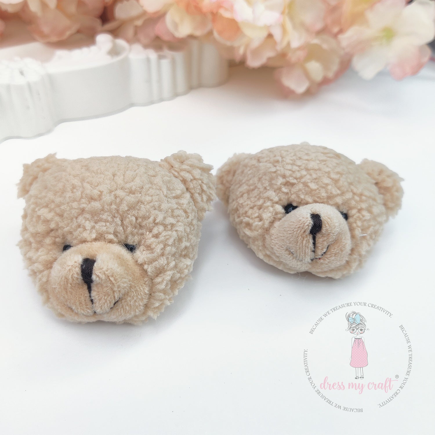 Miniature Brown Furry Teddy Bear Head