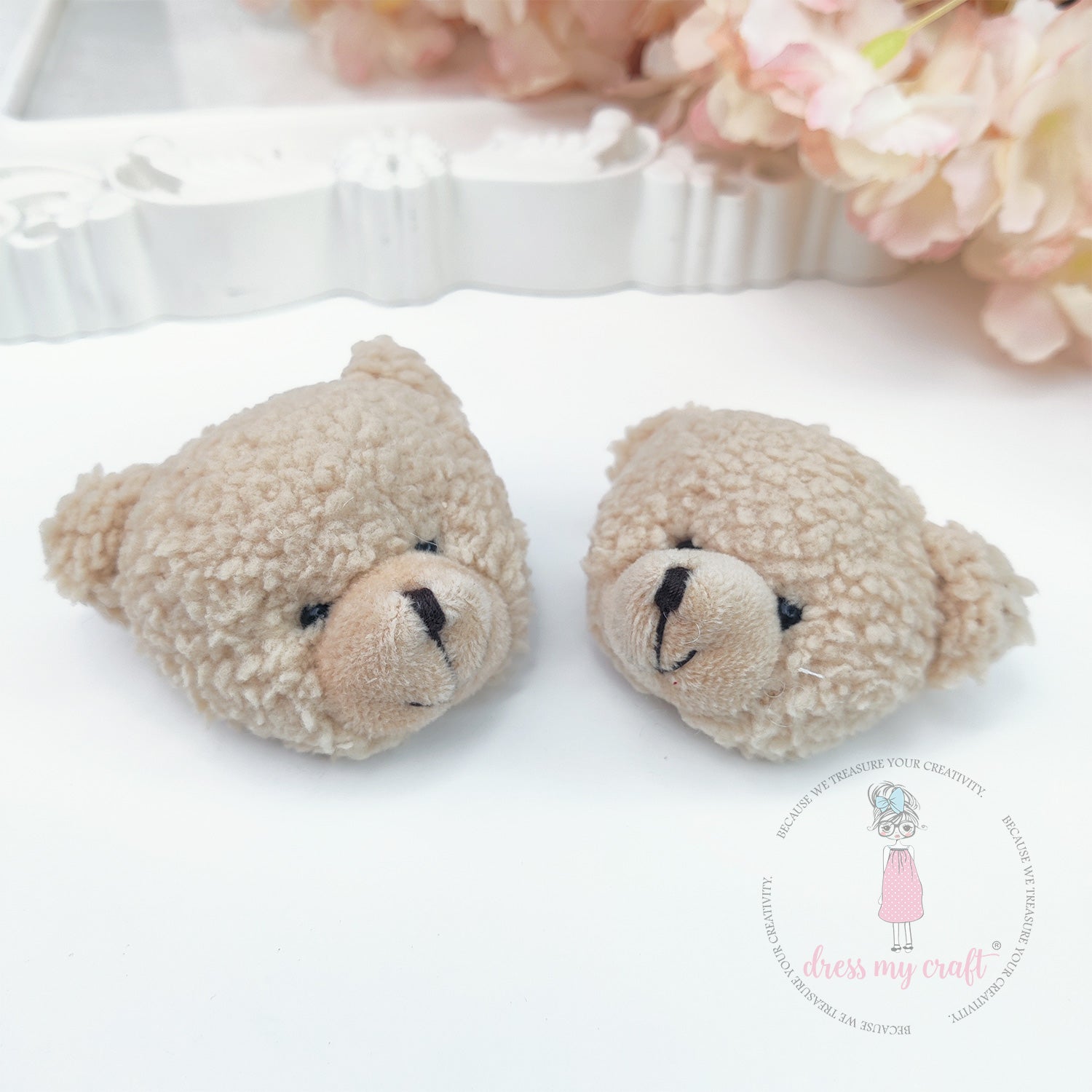 Miniature Brown Furry Teddy Bear Head