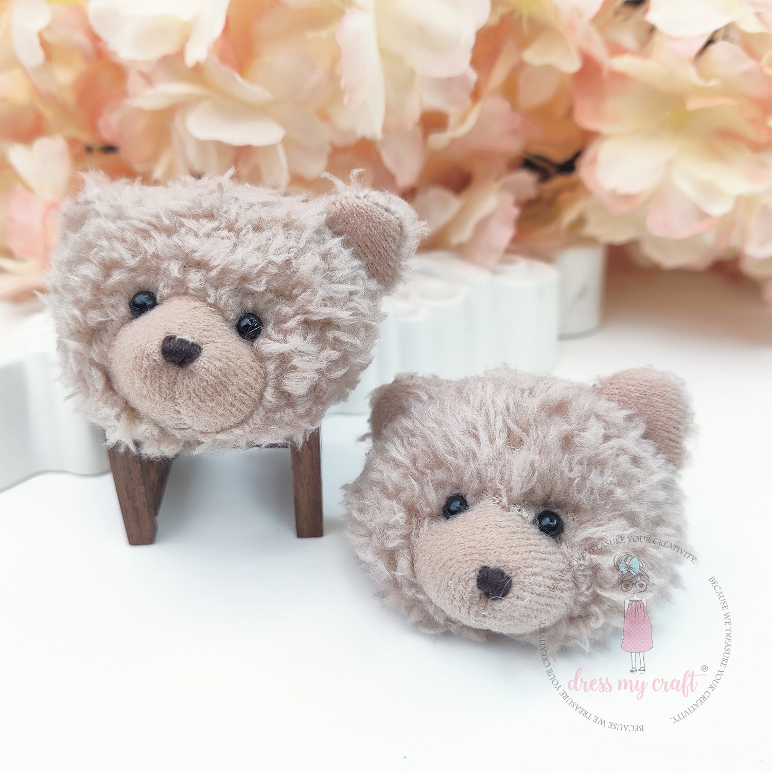 Miniature Snug Teddy Bear Head