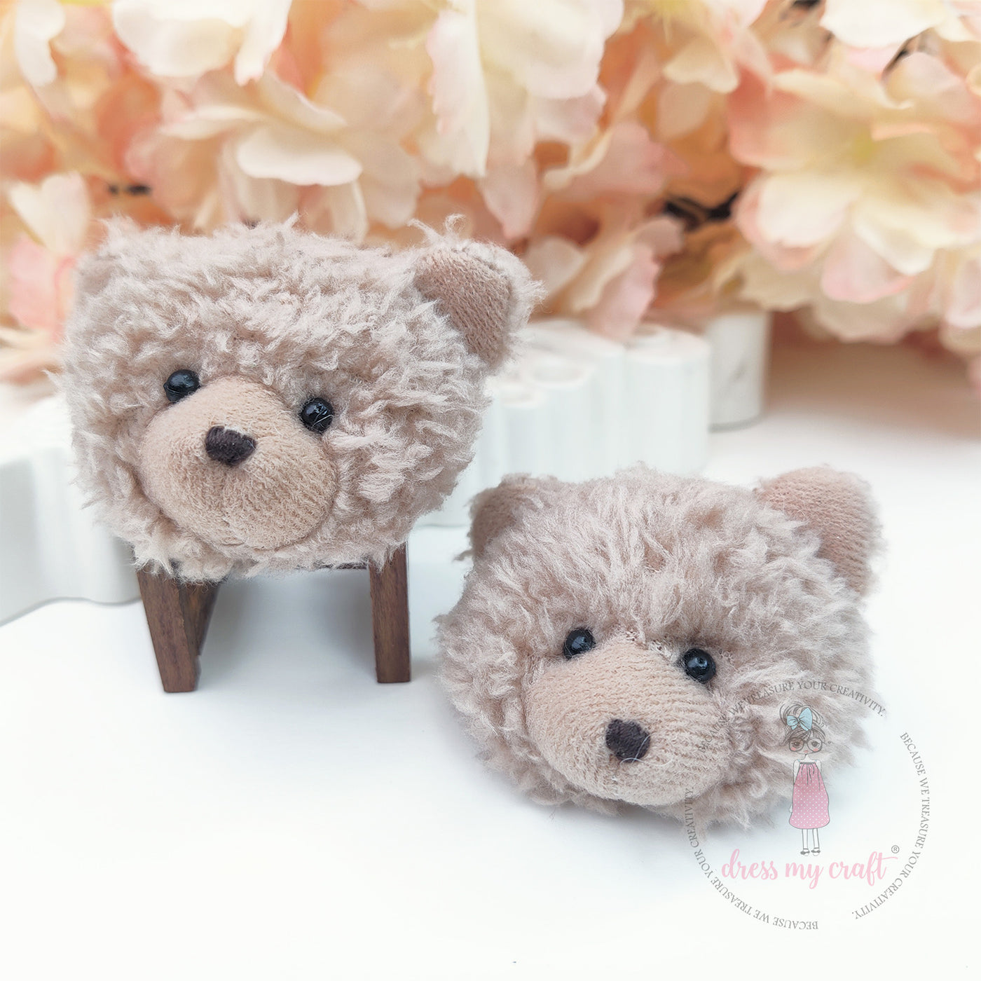 Miniature Snug Teddy Bear Head – CRAFTERS CORNER