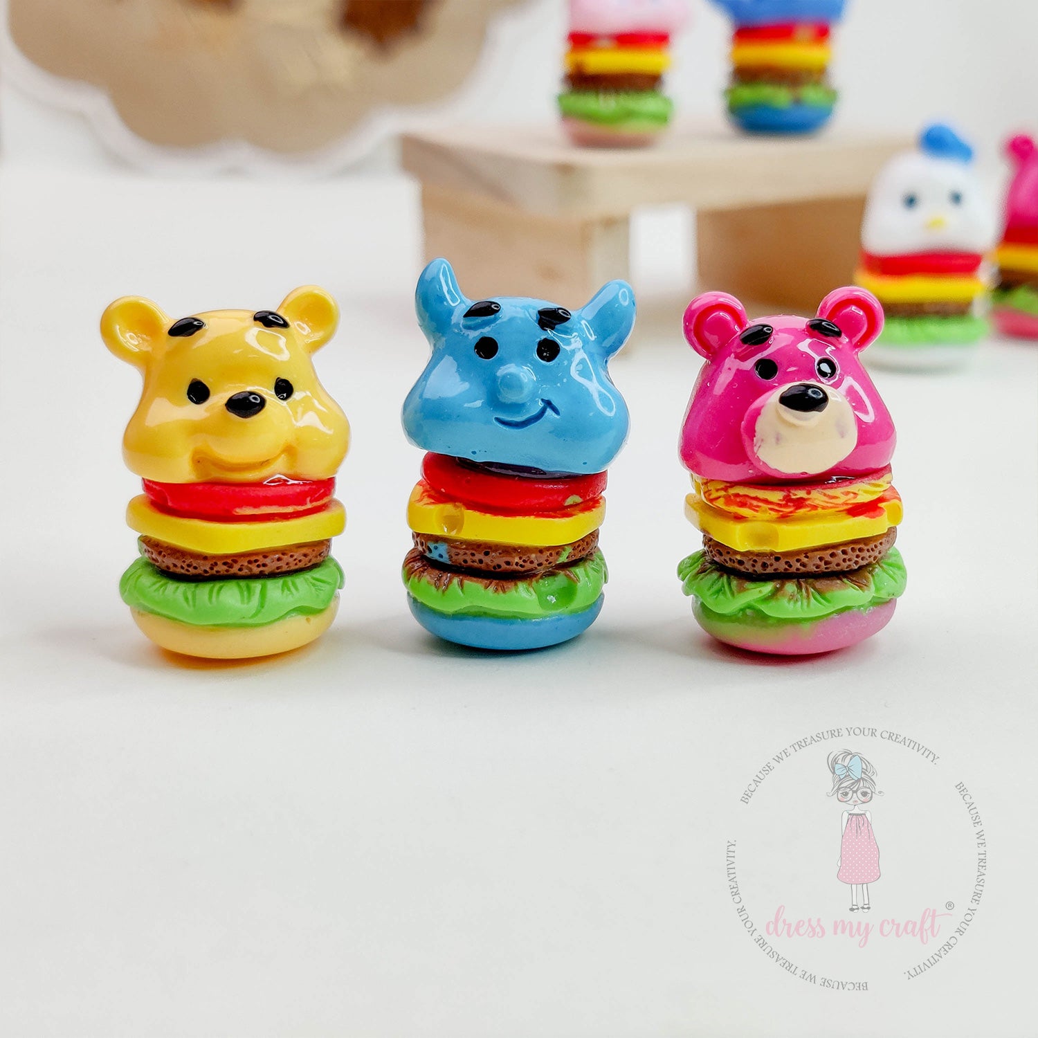 Miniature Cute Cartoon Burgers