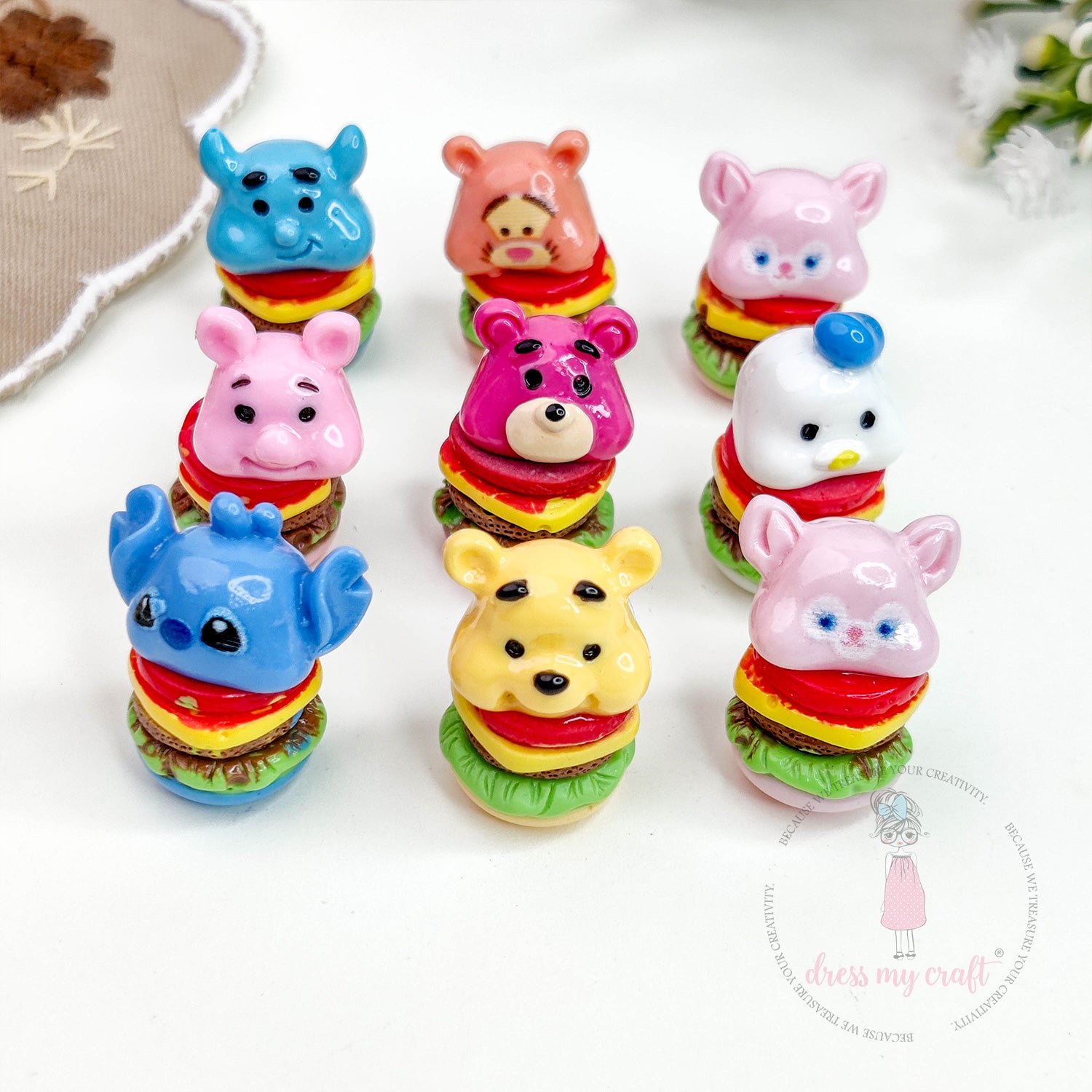 Miniature Cute Cartoon Burgers