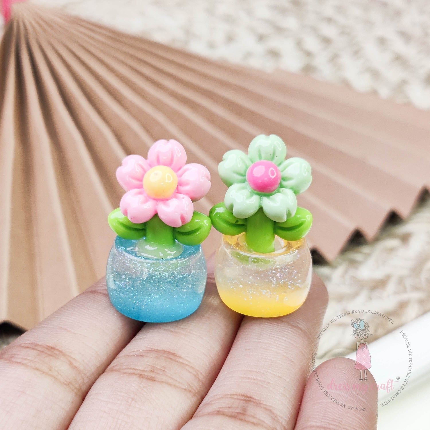 Miniature Glitter Potted Plants