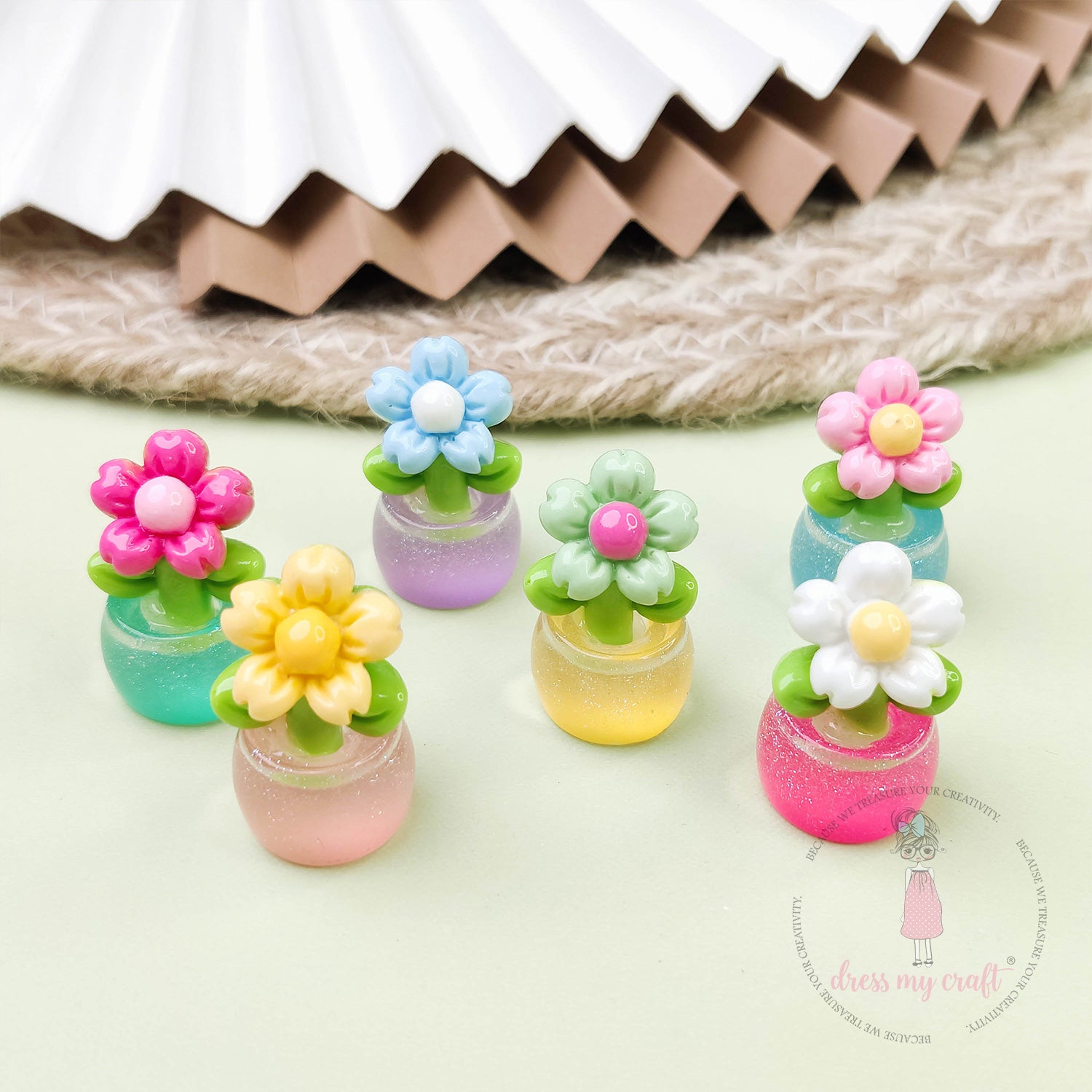 Miniature Glitter Potted Plants